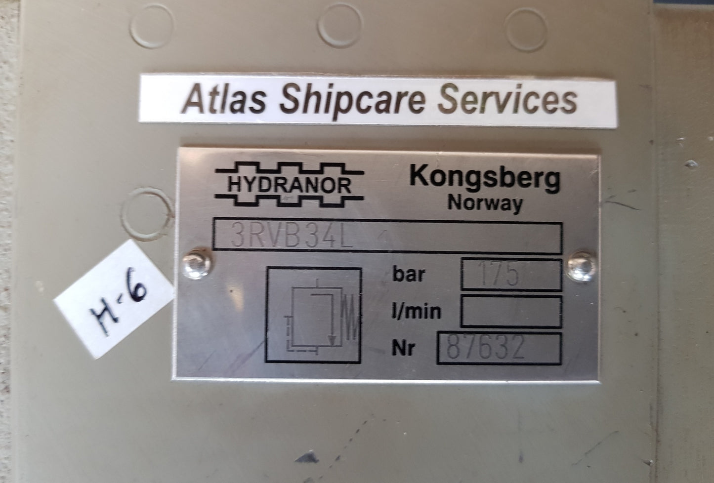 KONGSBERG HYDRANOR 3RVB34L HYDRAULIC AUTOMATION RELIEF VALVE