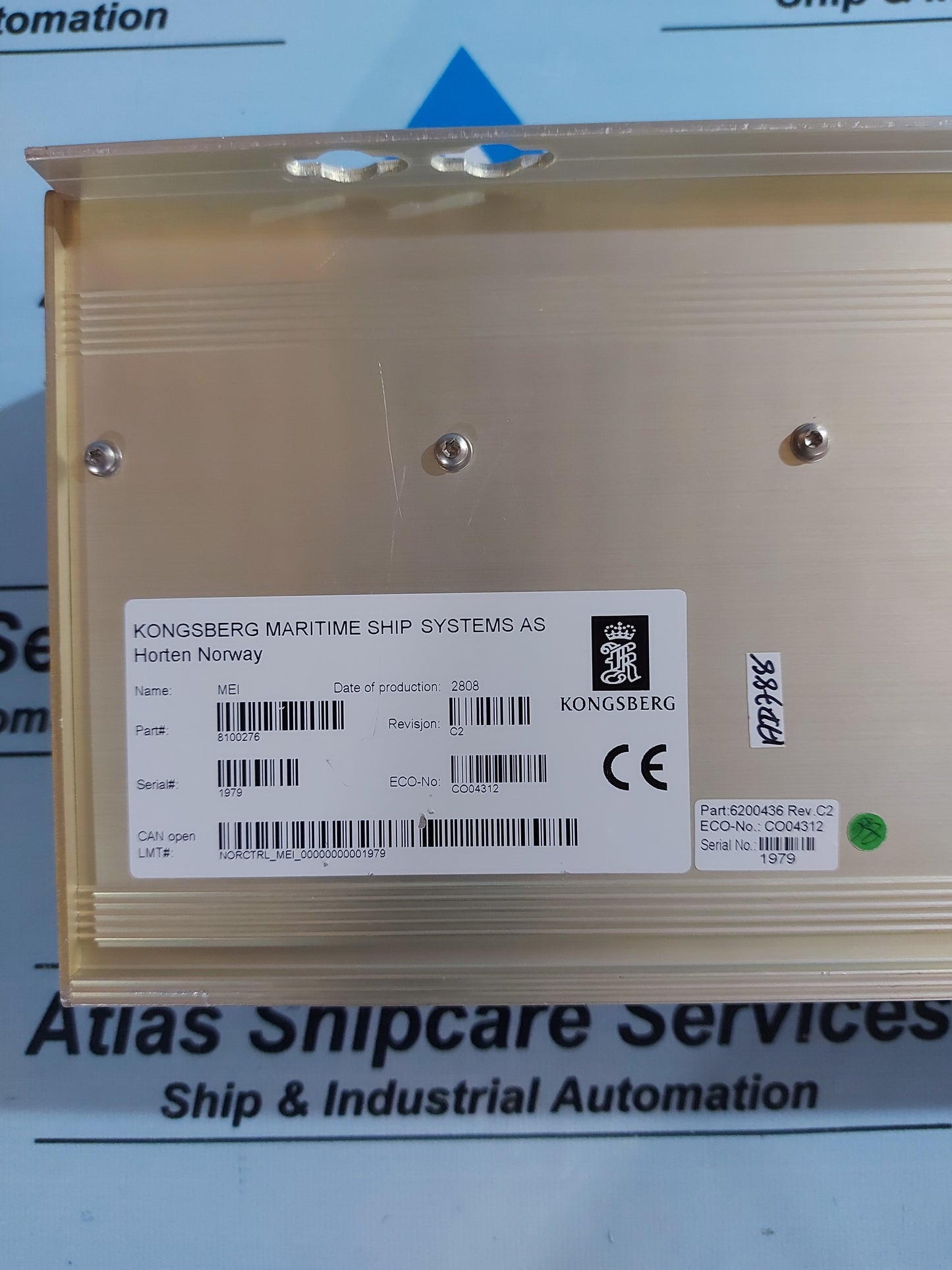 KONGSBERG MEI 8100276 MAIN ENGINE INTERFACE REV.C2