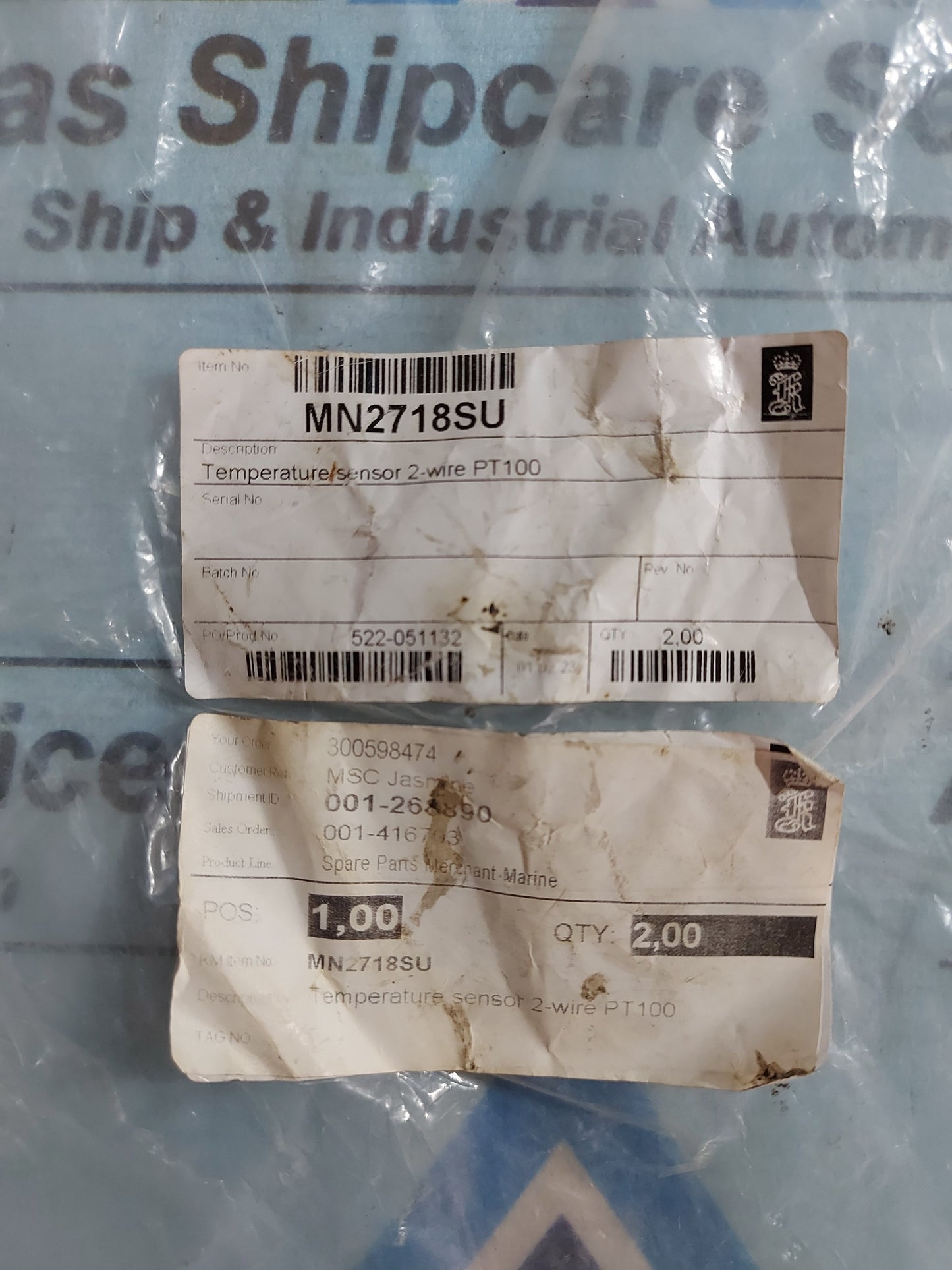 KONGSBERG MN2718S435U LOW TEMPERATURE RESISTANCE SENSOR AG453