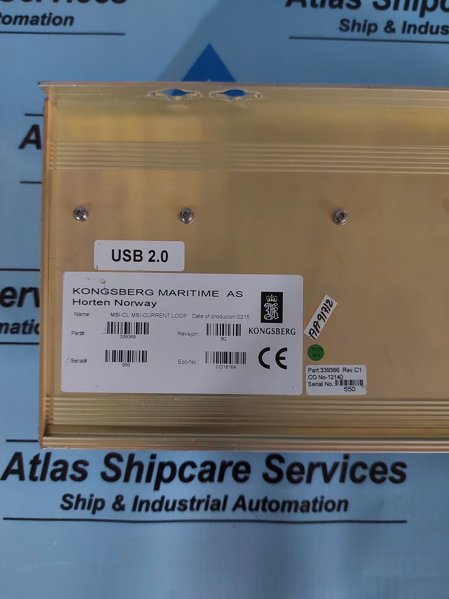 KONGSBERG MSI-CL MSI-CURRENT LOOP MODULE 339369 REV.B2