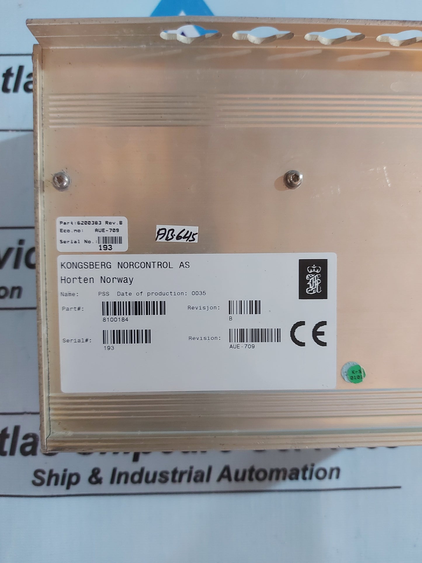 KONGSBERG PSS 8100184 MODULE REV.B
