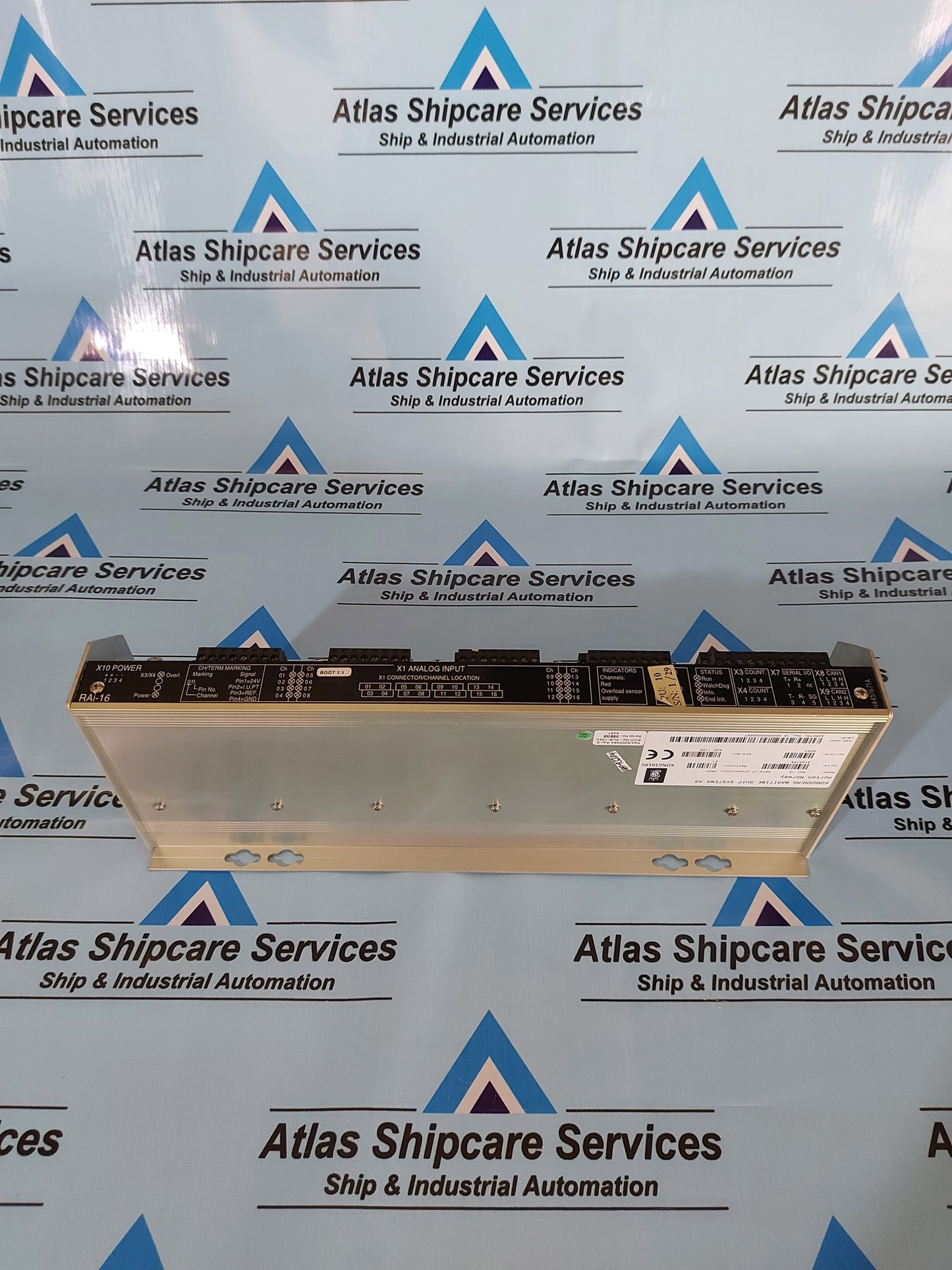 KONGSBERG RAI-16 8100148 REMOTE ANALOGUE INPUT MODULE REV.E1