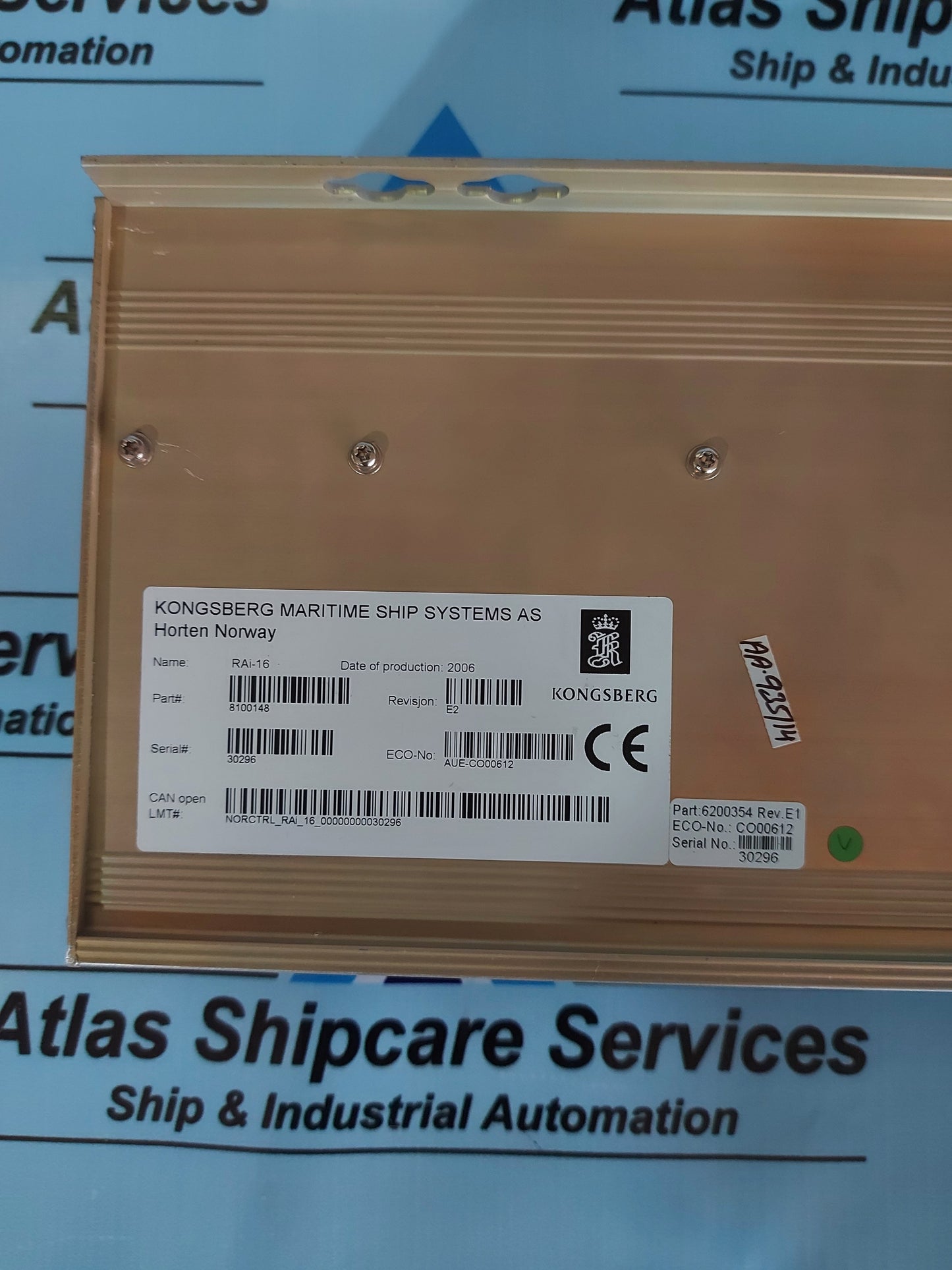 KONGSBERG RAI-16 8100148 REMOTE DIGITAL INPUT MODULE REV.E2