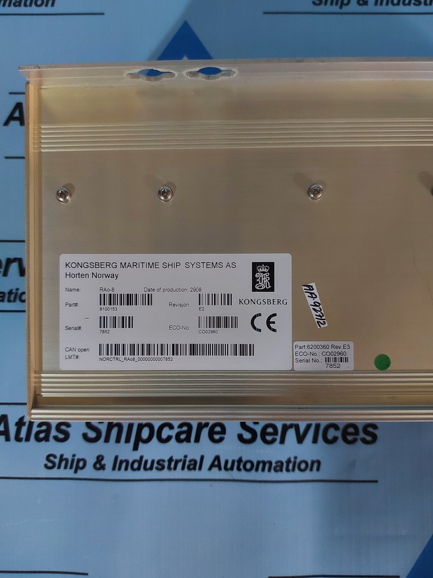 KONGSBERG RAO-8 8100153 REMOTE ANALOG OUTPUT MODULE REV.E2