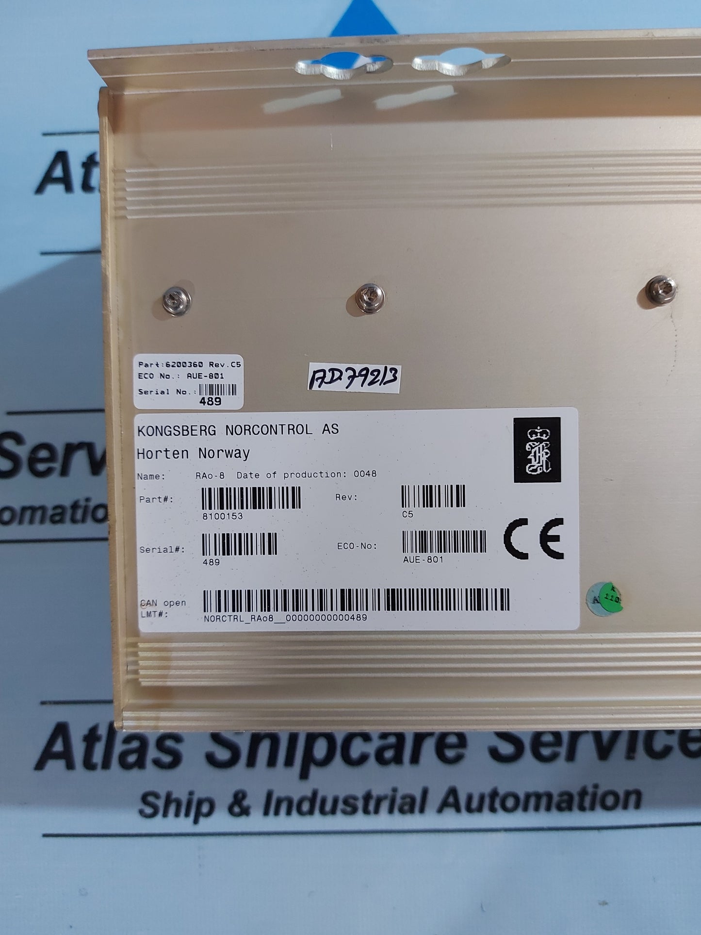 KONGSBERG RAo-8 8100153 REMOTE ANALOG OUTPUT MODULE REV.C5