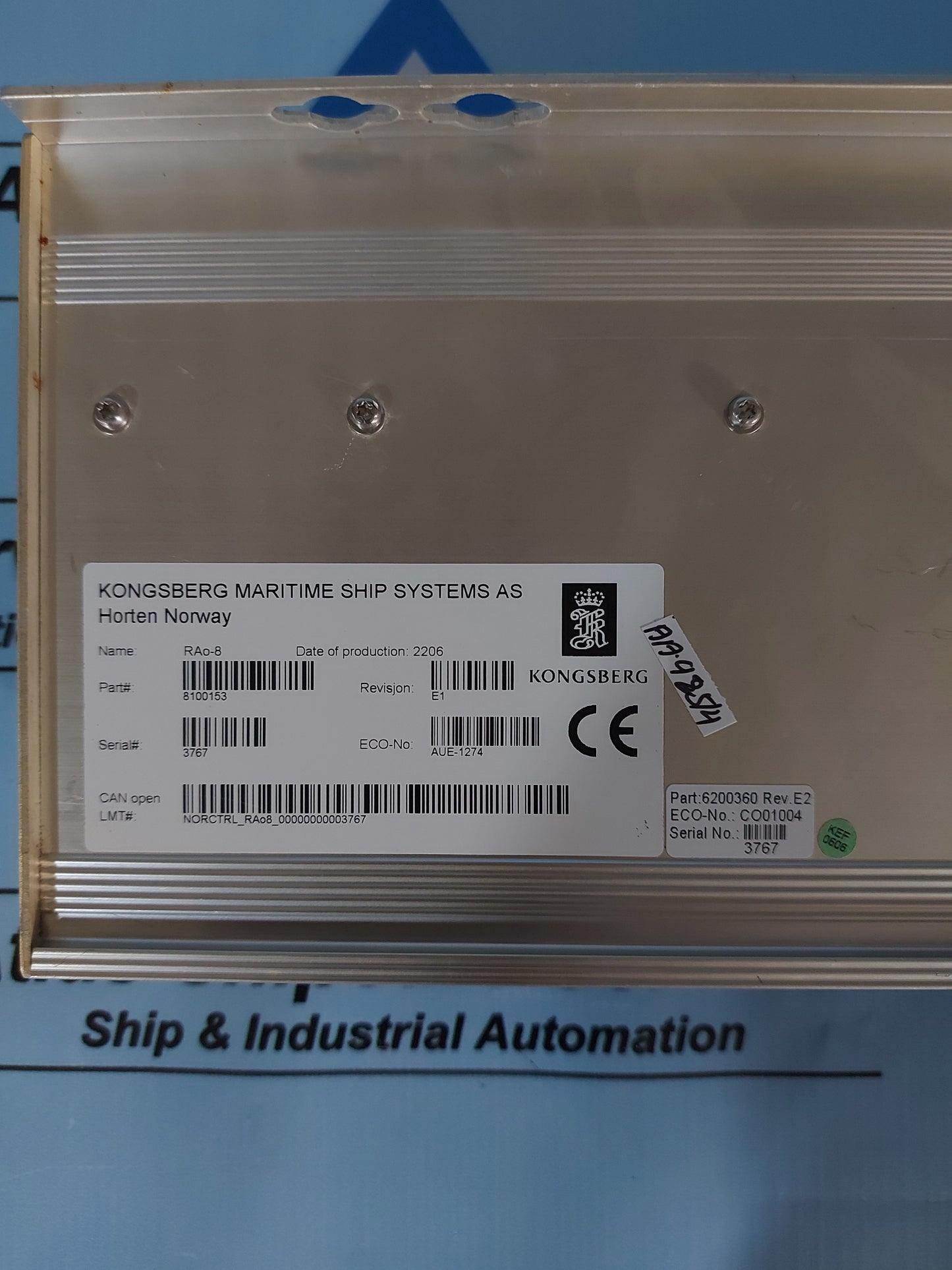 KONGSBERG RAO-8 8100153 REMOTE ANALOG OUTPUT MODULE REV.E1