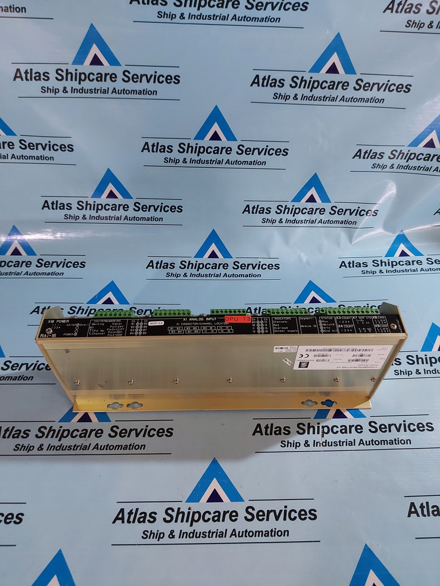 KONGSBERG RAi-16 8100148 REMOTE ANALOG INPUT MODULE REV.F1