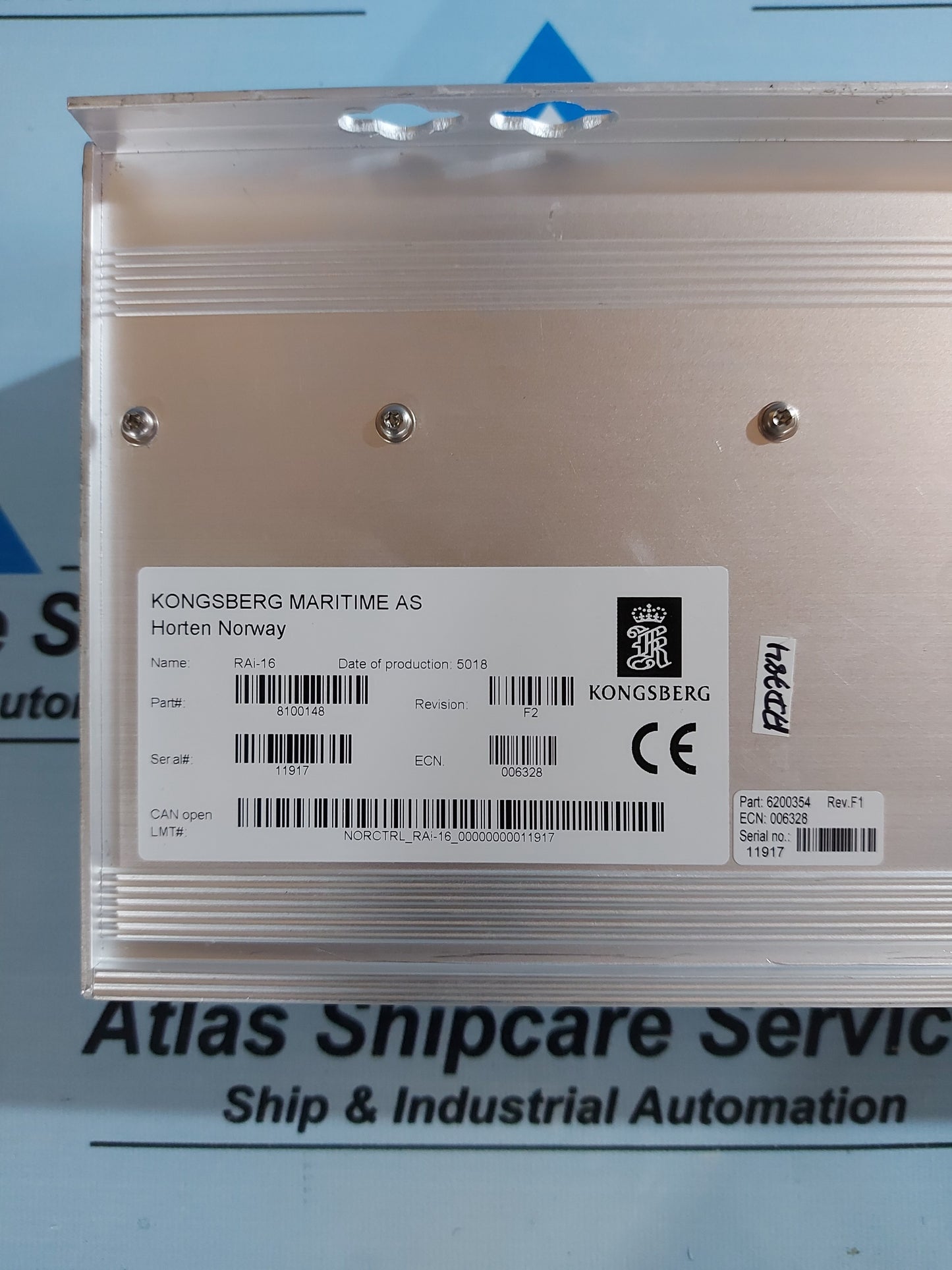 KONGSBERG RAi-16 8100148 REMOTE ANALOG INPUT MODULE REV.F2