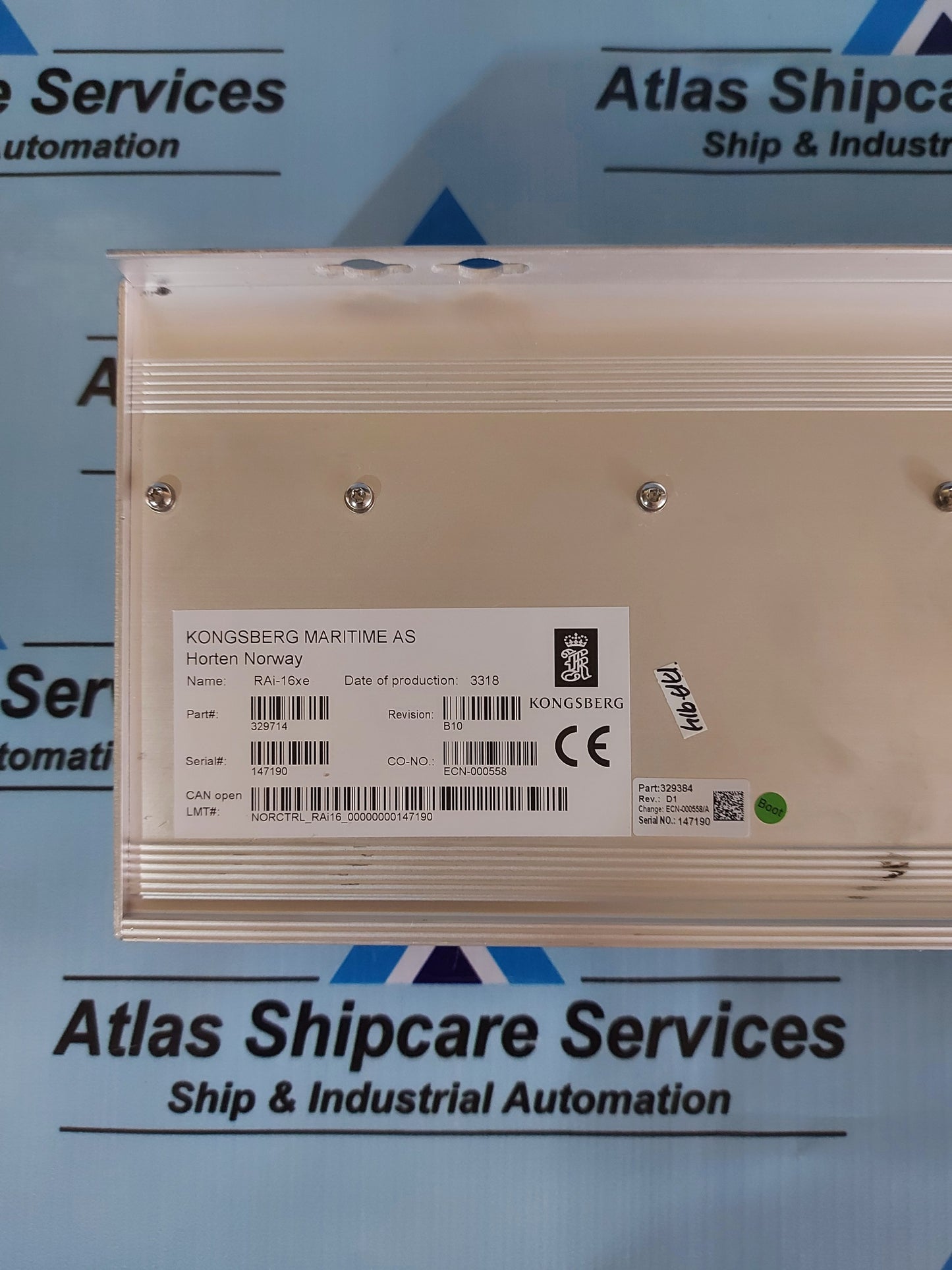 KONGSBERG RAi-16xe 329714 REMOTE ANALOGUE INPUT MODULE REV.B10