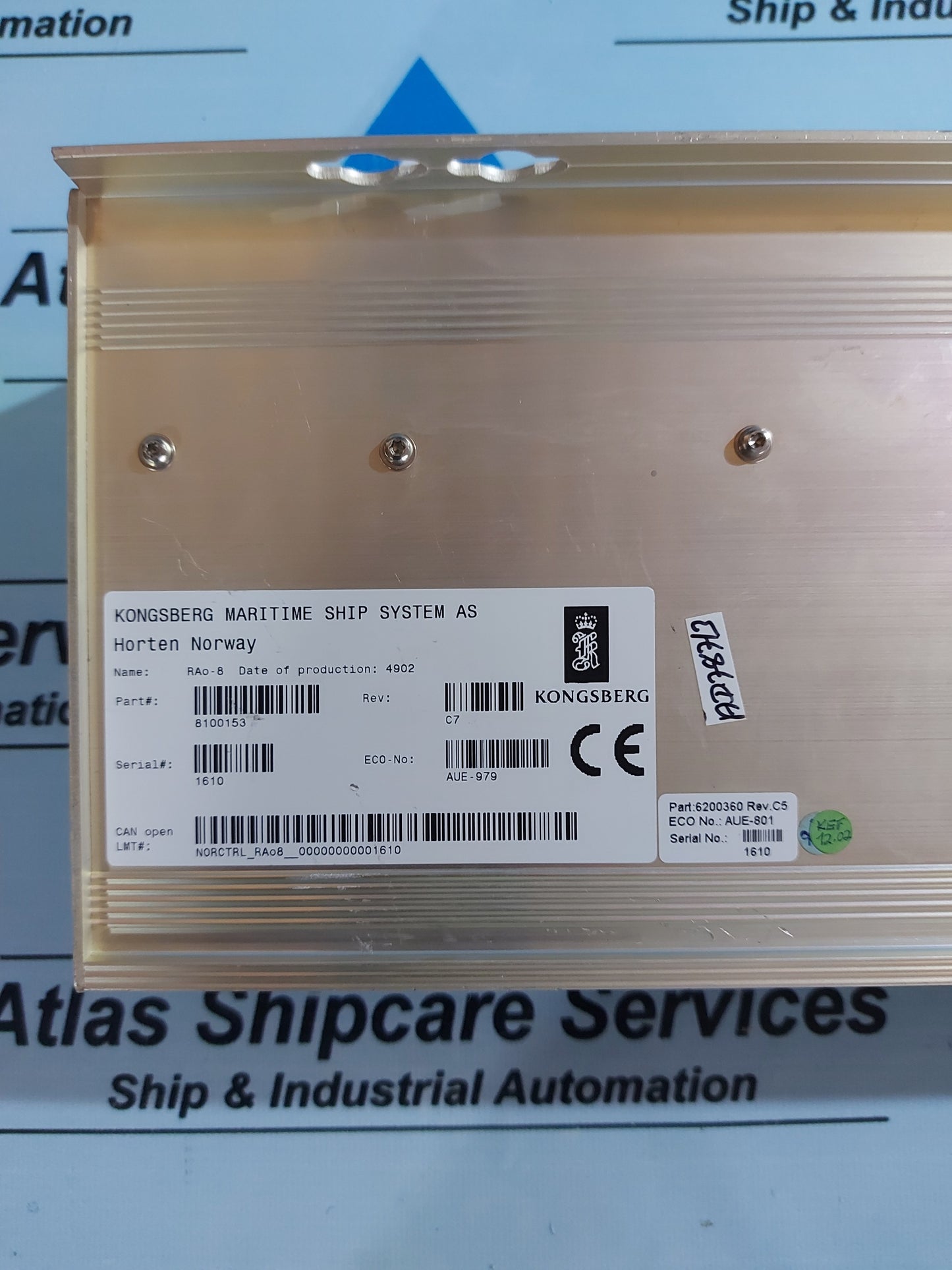 KONGSBERG RAo-8 8100153 REMOTE ANALOG OUTPUT MODULE REV.C7