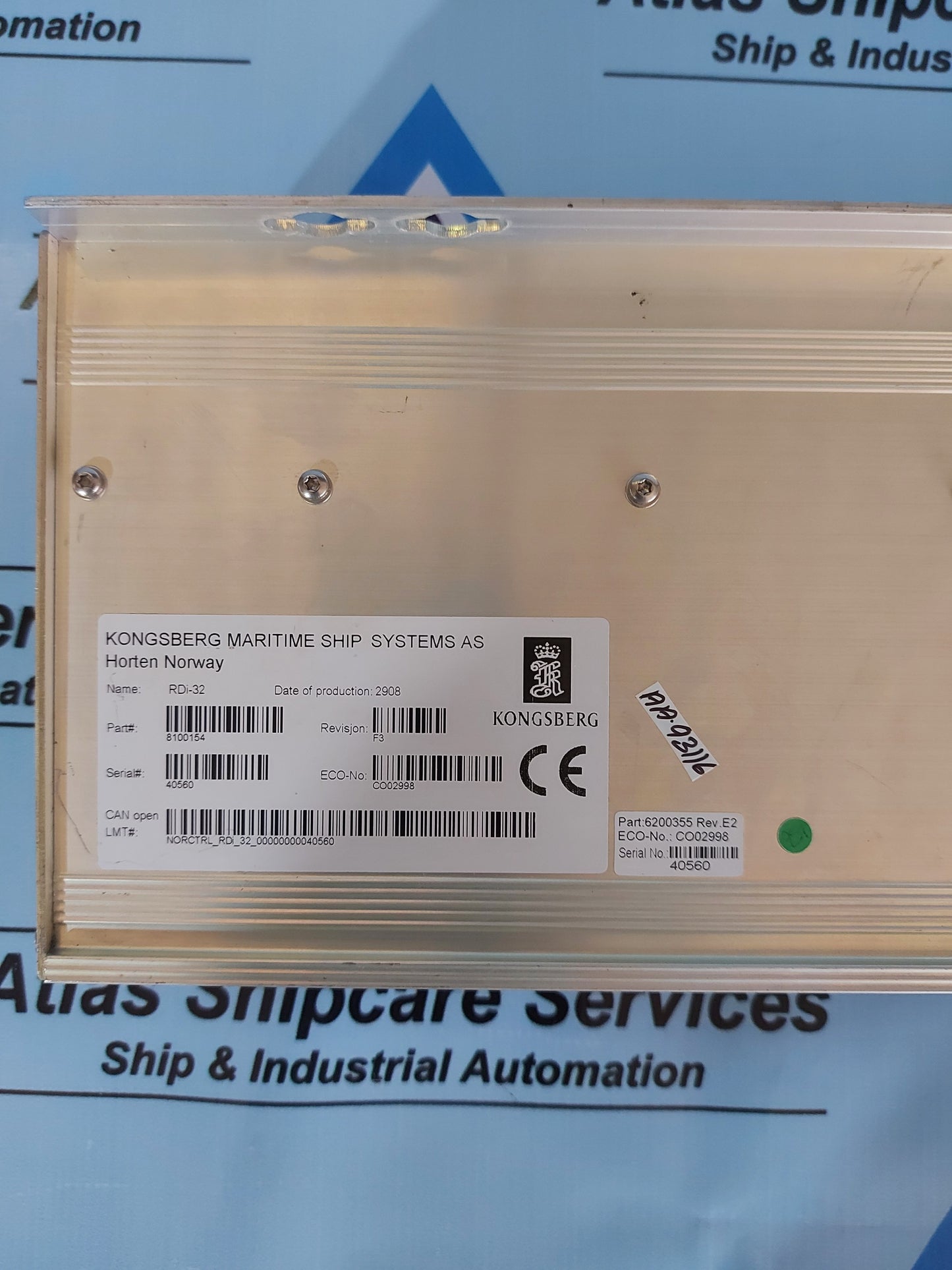 KONGSBERG RDI-32 8100154 REMOTE DIGITAL INPUT MODULE REV.F3