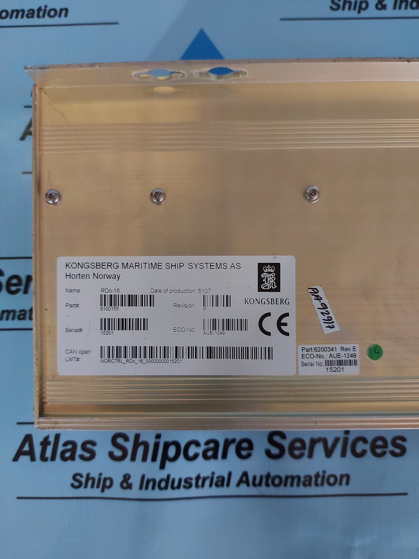 KONGSBERG RDO-16 8100155 REMOTE DIGITAL OUPUT MODULE REV.F