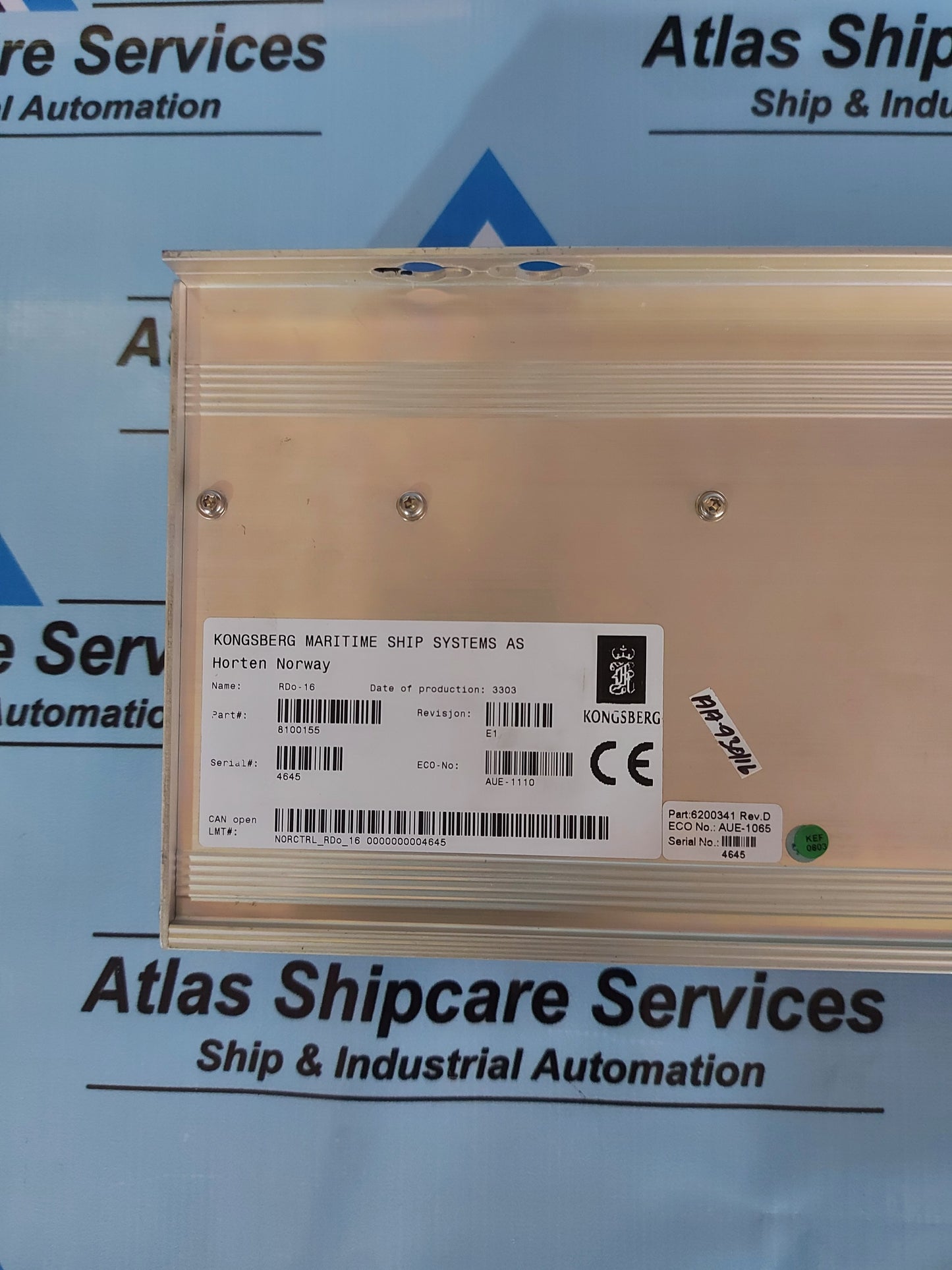 KONGSBERG RDO-16 8100155 REMOTE DIGITAL OUTPUT MODULE REV.E1