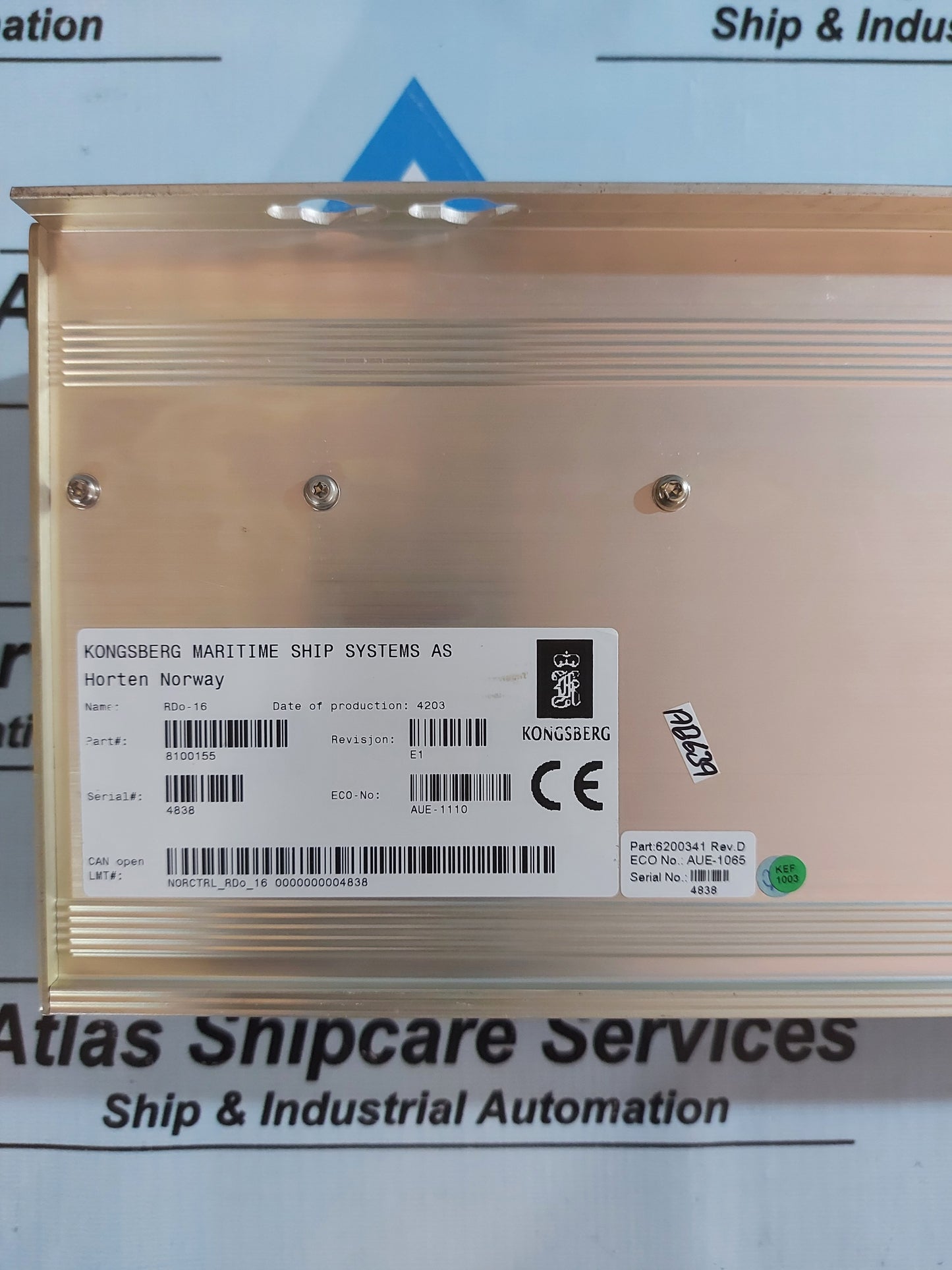 KONGSBERG RDo-16 8100155 REMOTE DIGITAL OUTPUT MODULE REV.E1