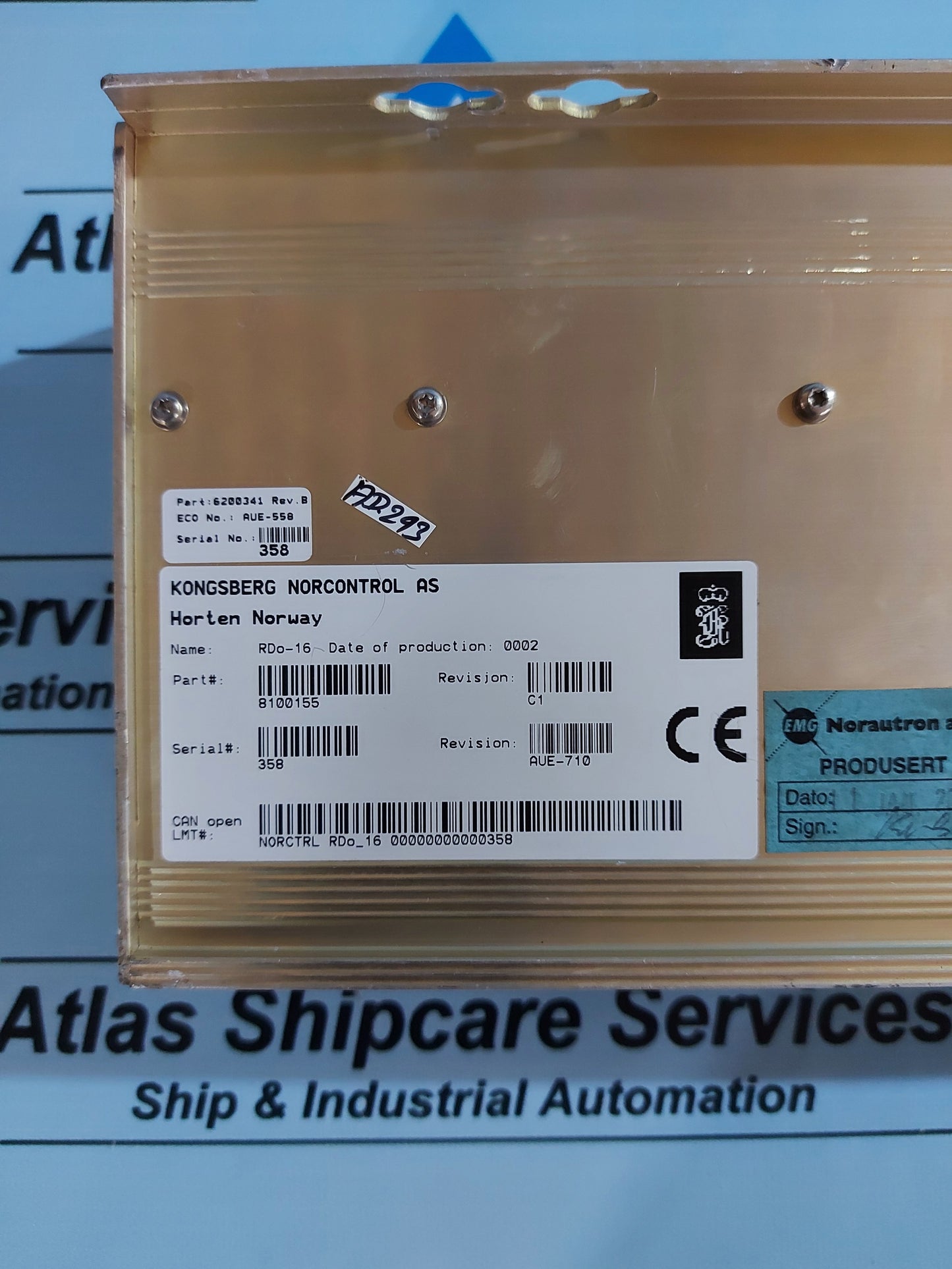 KONGSBERG RDo-16 8100155 REMOTE DIGITAL OUTPUT MODULE REV.C1