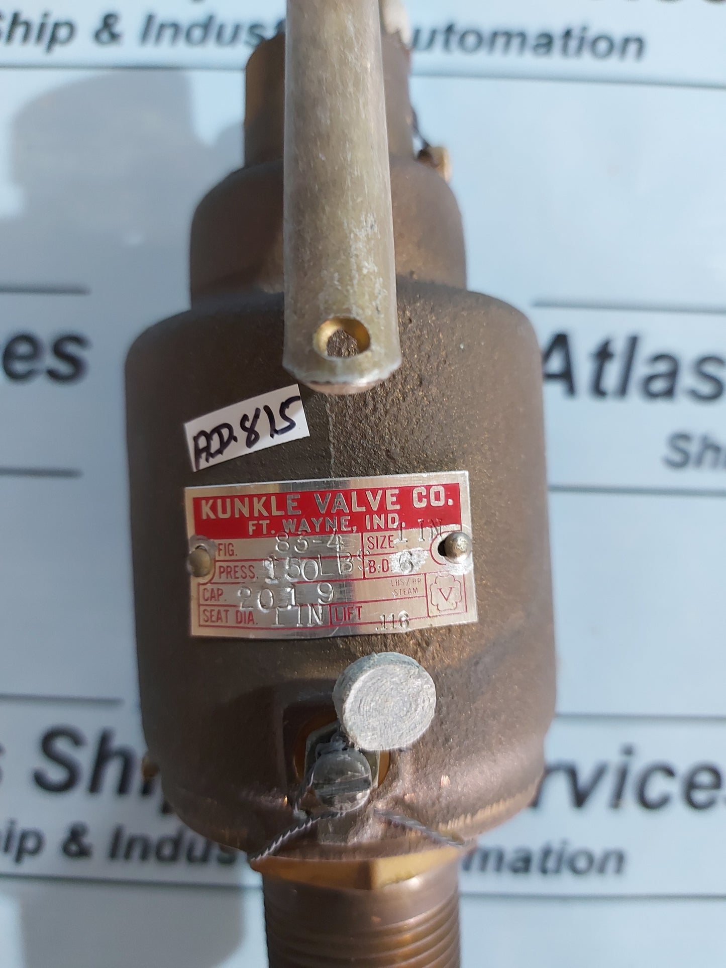 KUNKLE 83-4 THREADED RELIEF VALVE