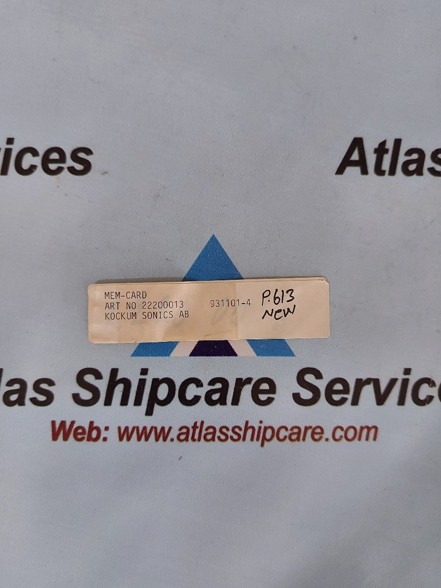 Kockum Sonics 222.00.013 931101-4 Memory Card