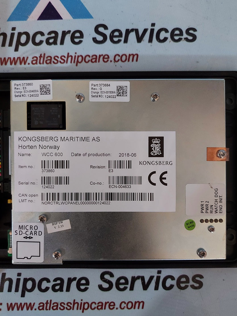 Kongsberg Maritime WCC 600 Watch Call Panel