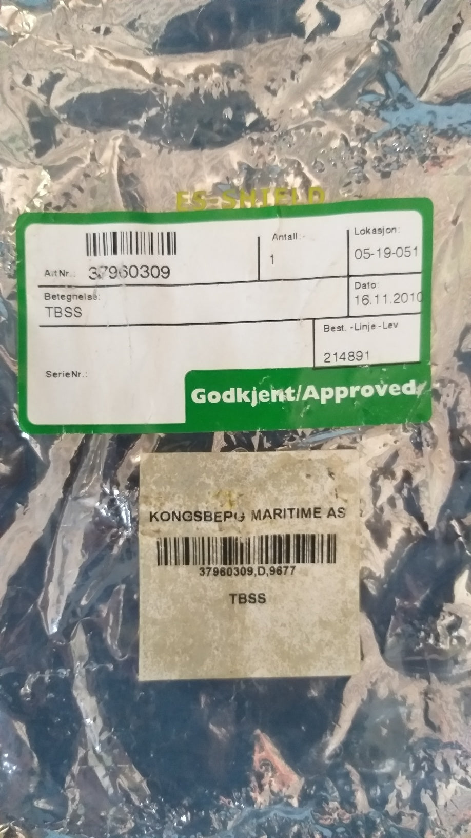 Kongsberg Simrad 37960309 D TBSS Pcb Card