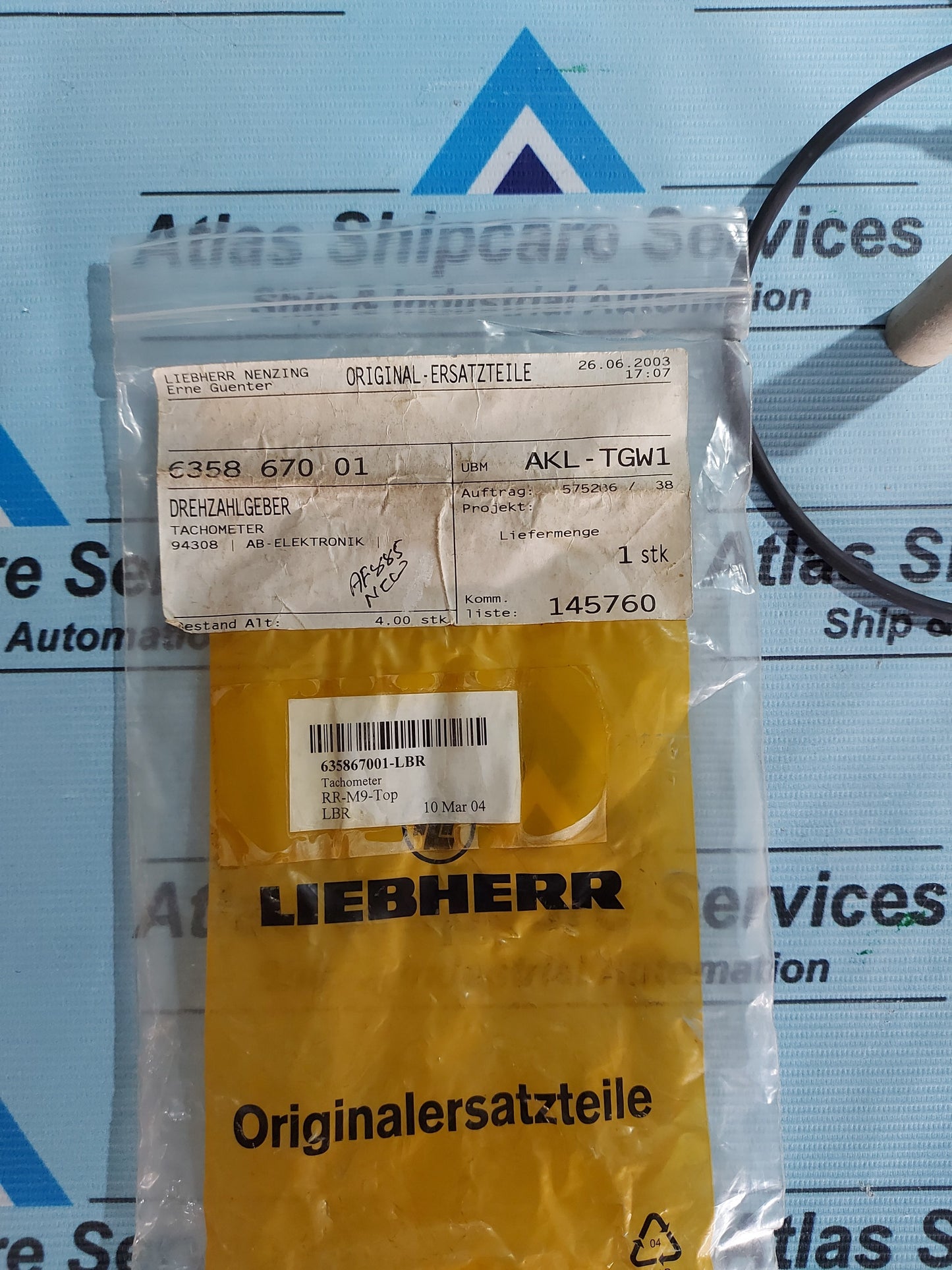 LIEBHERR 635867001-LBR TACHOMETER