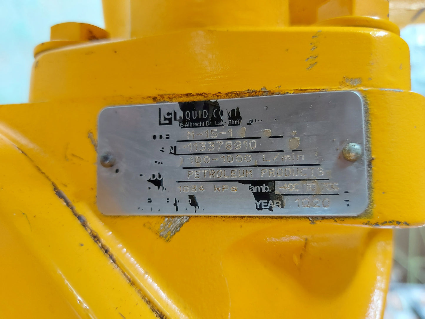 LIQUID CONTROLS M15-1 FLOW METER