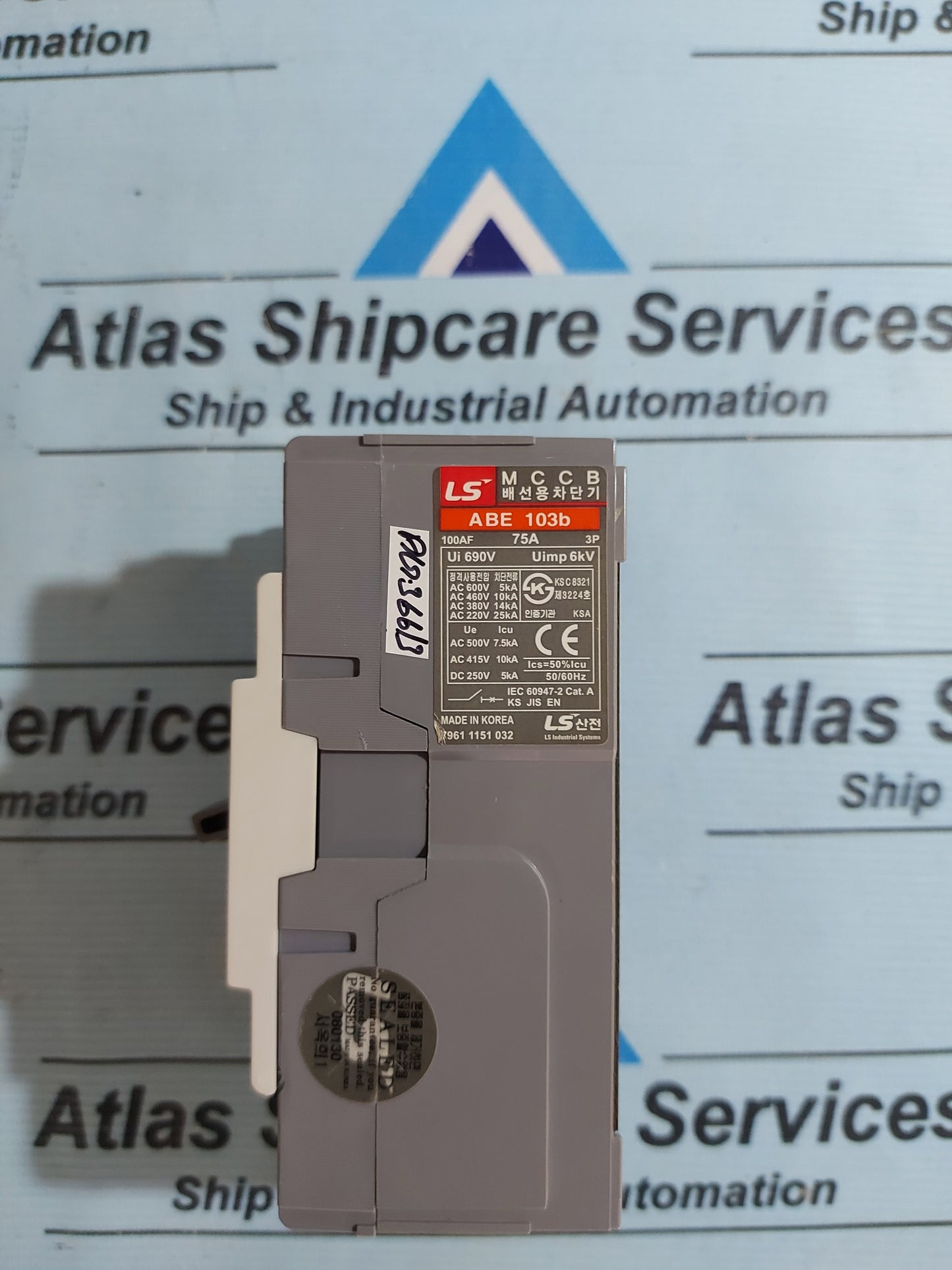 LS INDUSTRIAL META MEC ABE 103b CIRCUIT BREAKER MCCB 75A AG366
