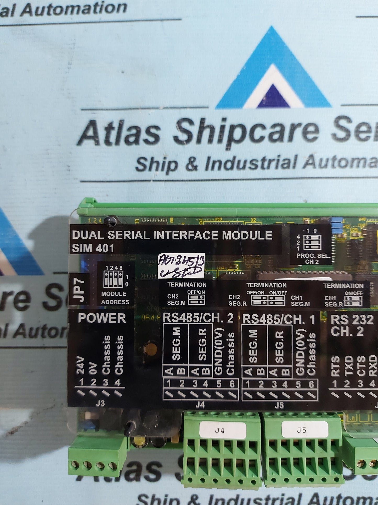 LYNGSO MARINE/STN ATLAS SIM 401 DUAL SERIAL INTERFACE MODULE P/N 962.002.300/B AG345