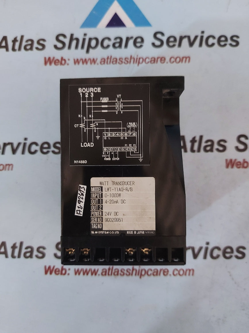 M-System L-Unit Watt Transducer LWT-11A0-R/B