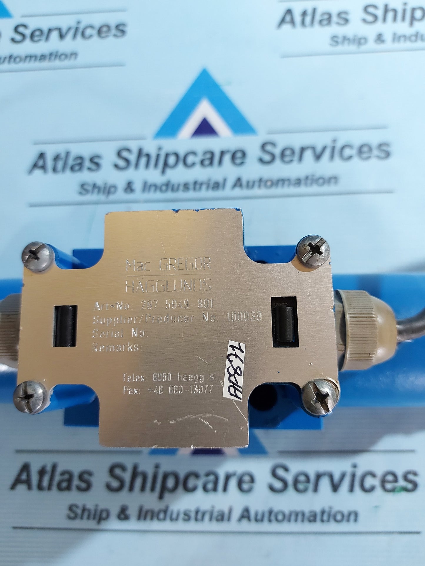 MACGREGOR HAGGLUNDS 287 5949-801 DIRECTIONAL CONTROL VALVE