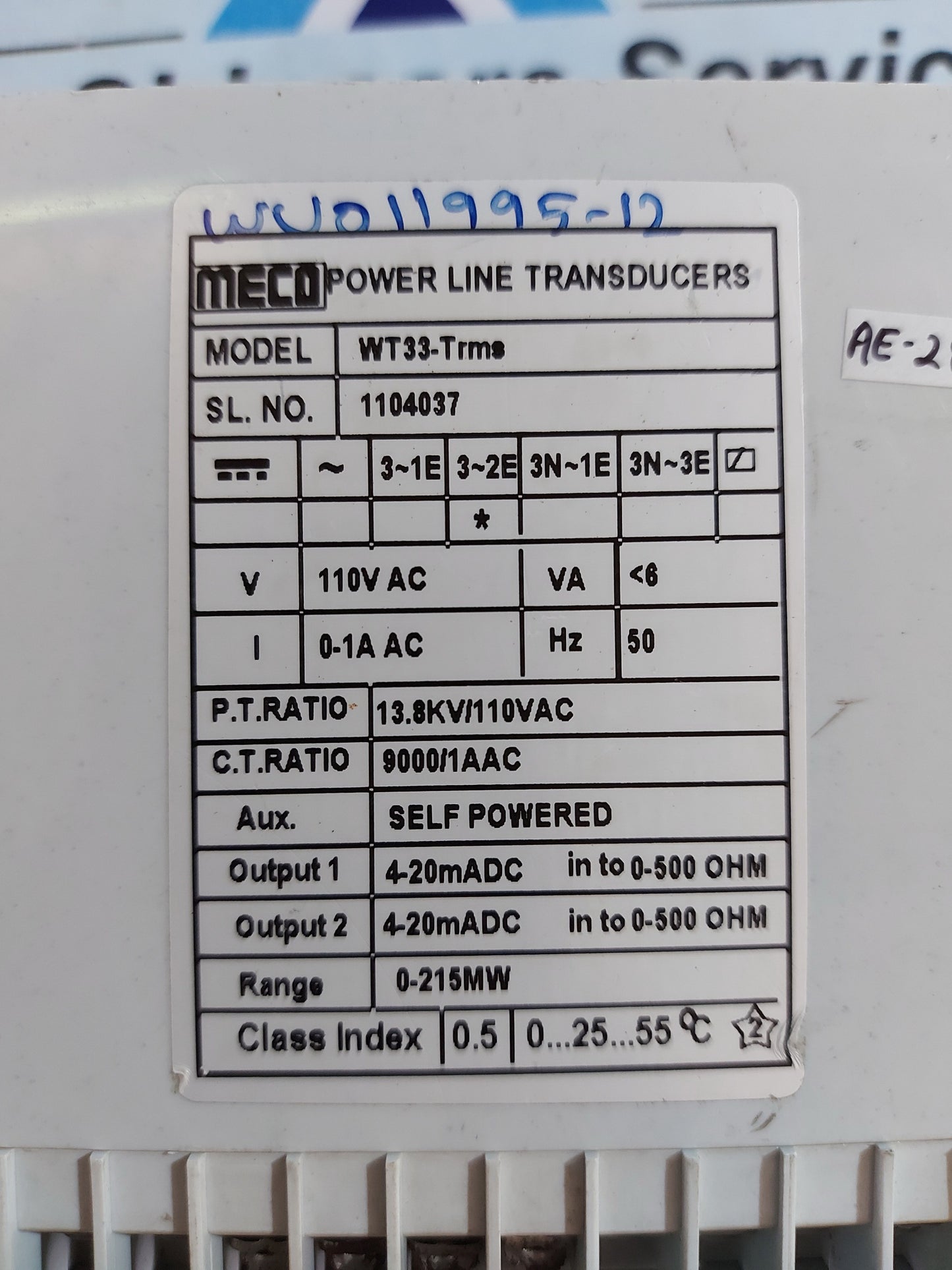 MECO WT33-Trms POWER LINE TRANSDUCERS