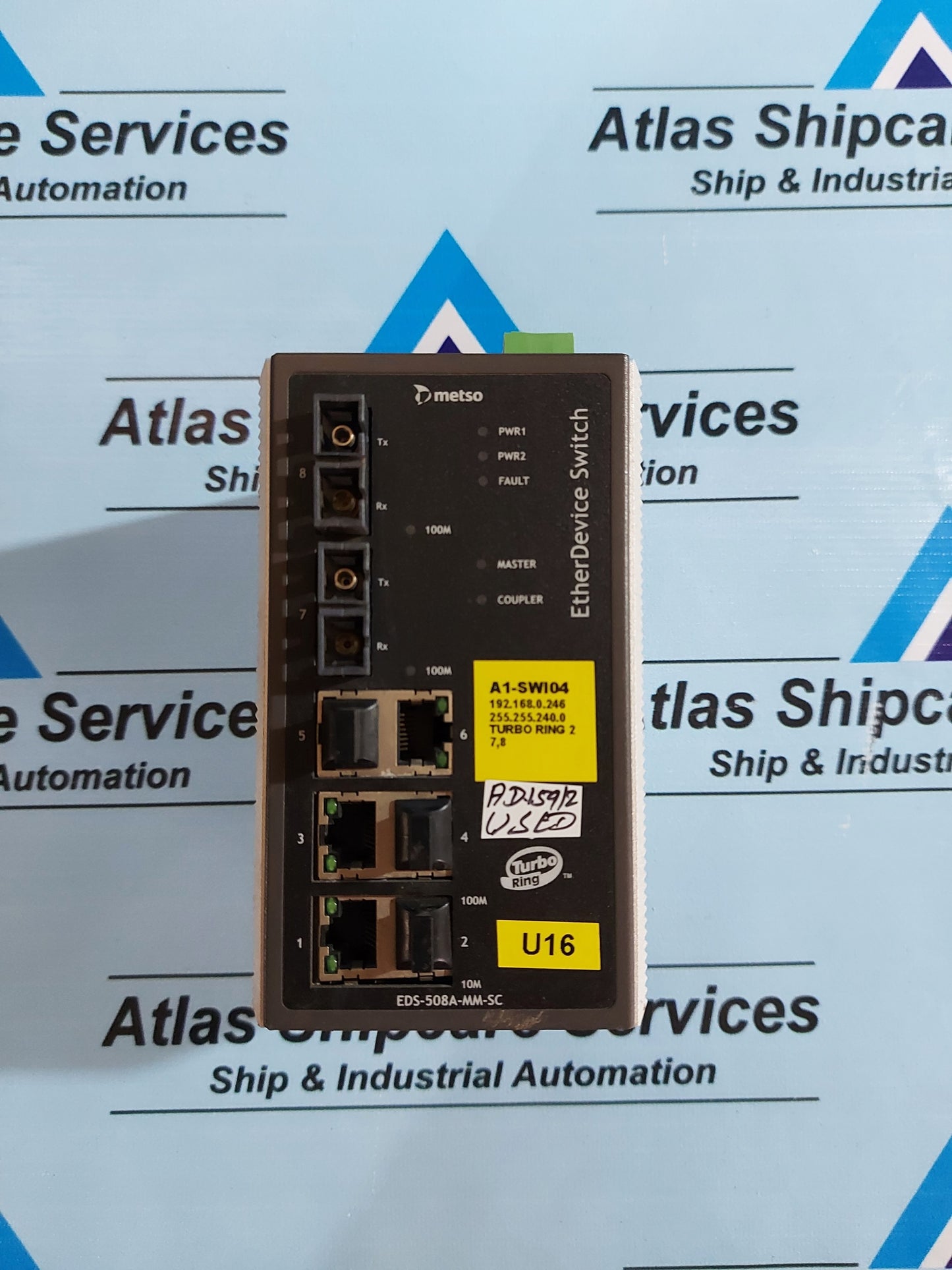 METSO EDS-508A-MM-SC ETHER DEVICE SWITCH MOXA FIBER OPTIC