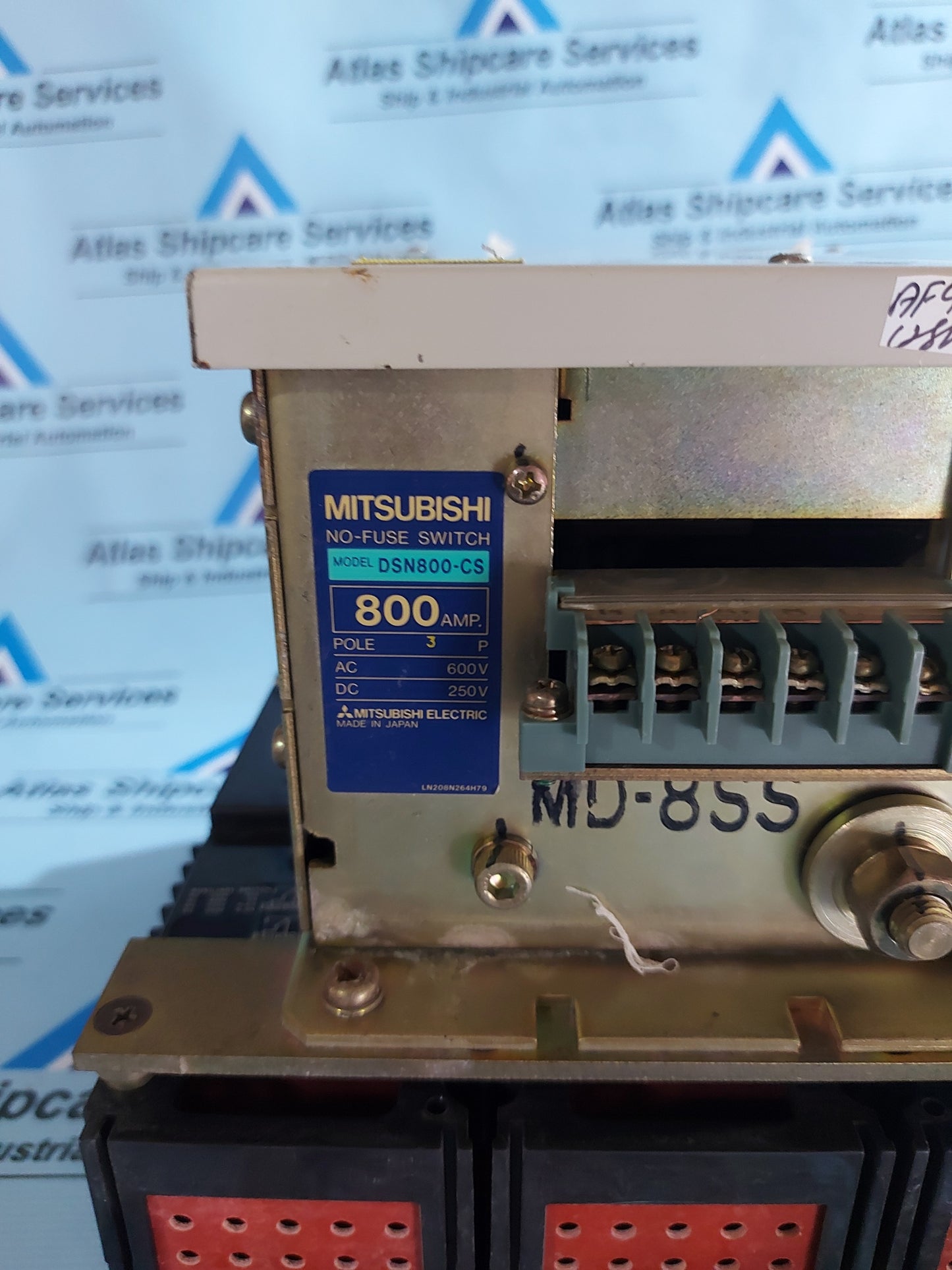 MITSUBISHI DSN800-CS NO-FUSE BREAKER 3P 800 AMP 250VDC