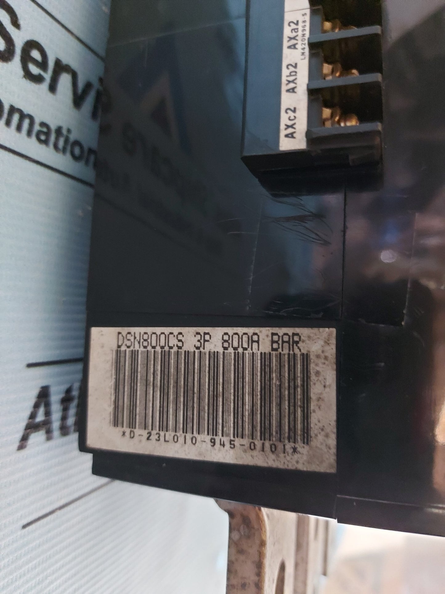MITSUBISHI DSN800-CS NO-FUSE BREAKER 3P 800 AMP 250VDC