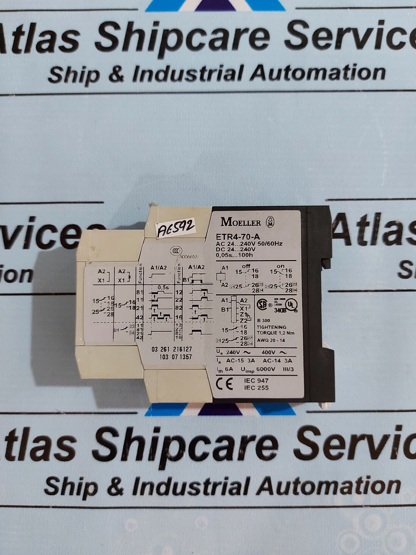 MOELLER ETR4-70-A ELECTRONICS TIMING RELAY