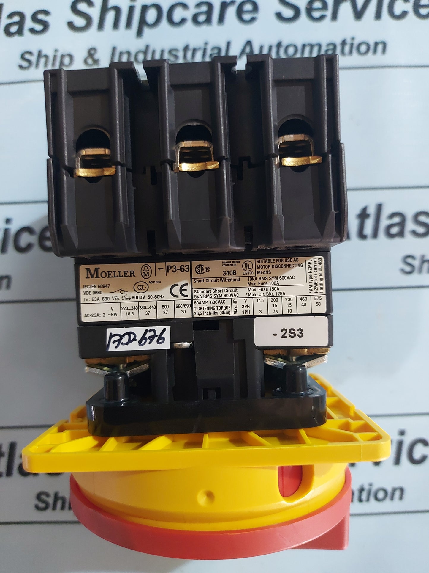 MOELLER P3-63 MAIN SWITCH DISCONNECT