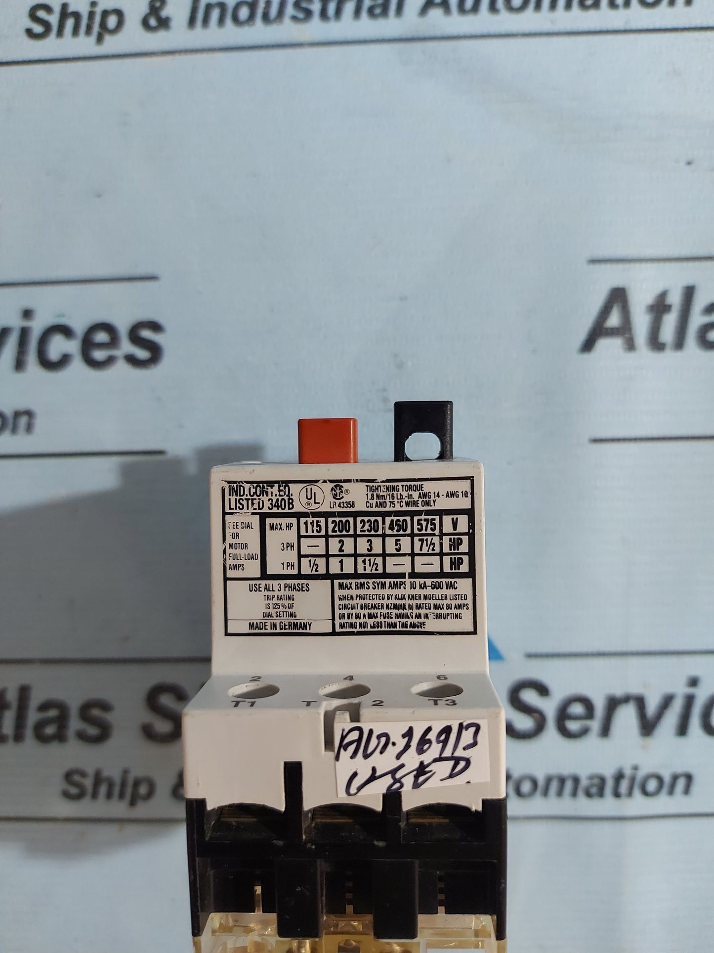 MOELLER PKZM 1-10 THERMAL MAGNETIC CIRCUIT BREAKER AG169