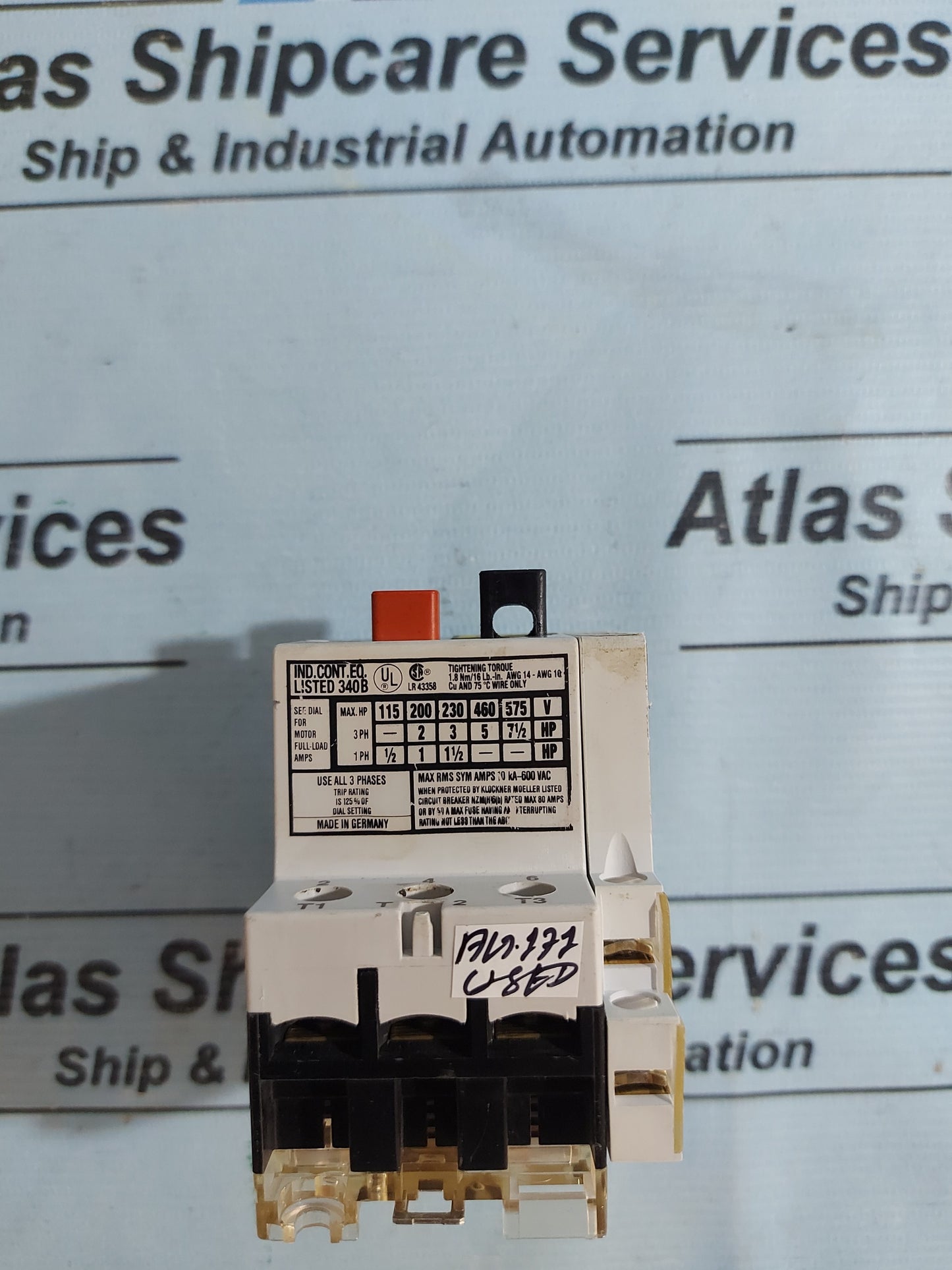 MOELLER PKZM 1-10 THERMAL MAGNETIC CIRCUIT BREAKER AG171