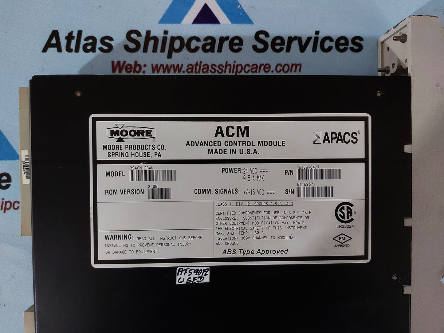 MOORE 39ACM12CAN 16139-16/7 APACS ACM ADVANCED CONTROL MODULE