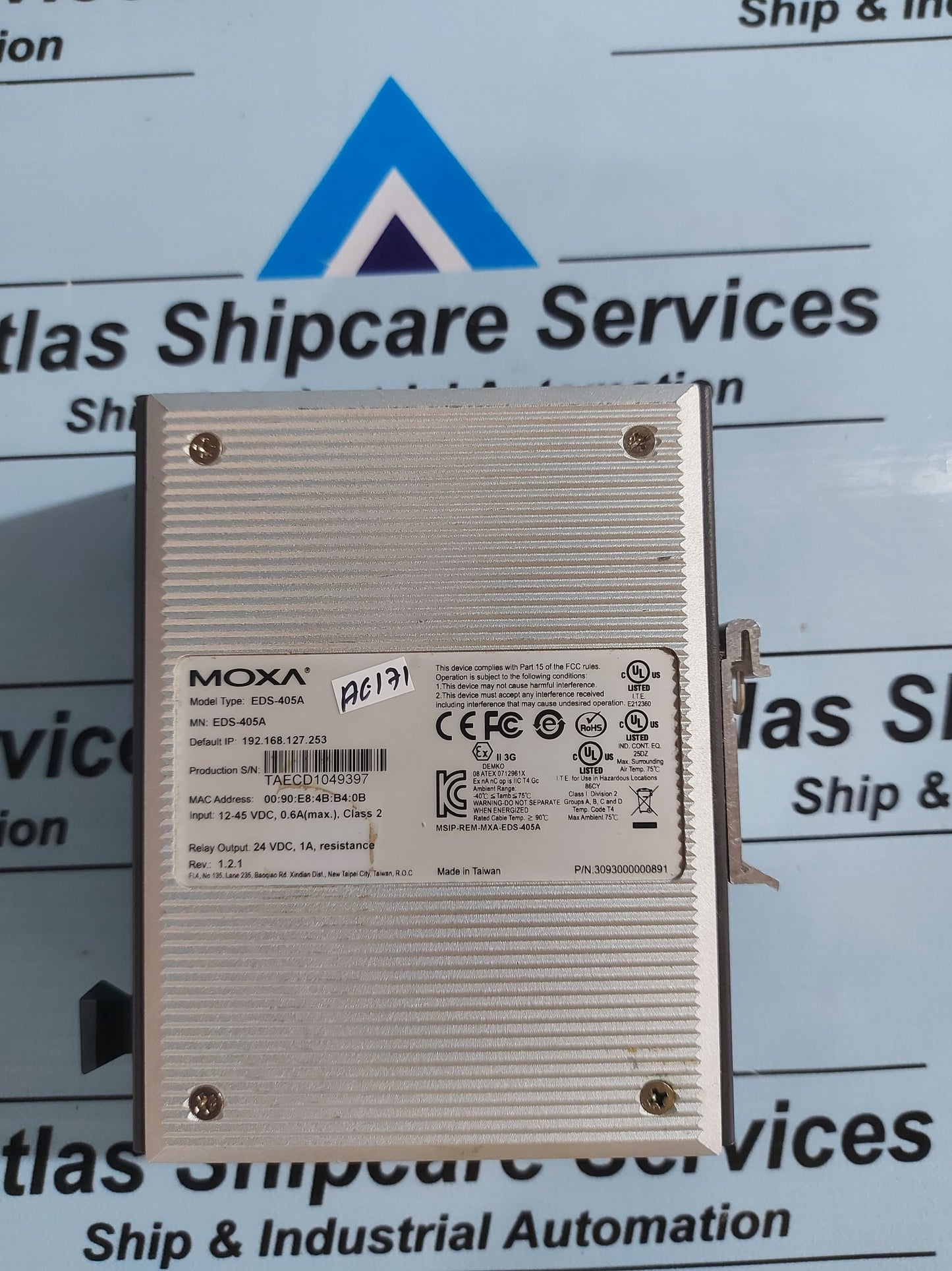 MOXA EDS-405A 5-PORT MANAGED INDUSTRIAL ETHERNET SWITCH