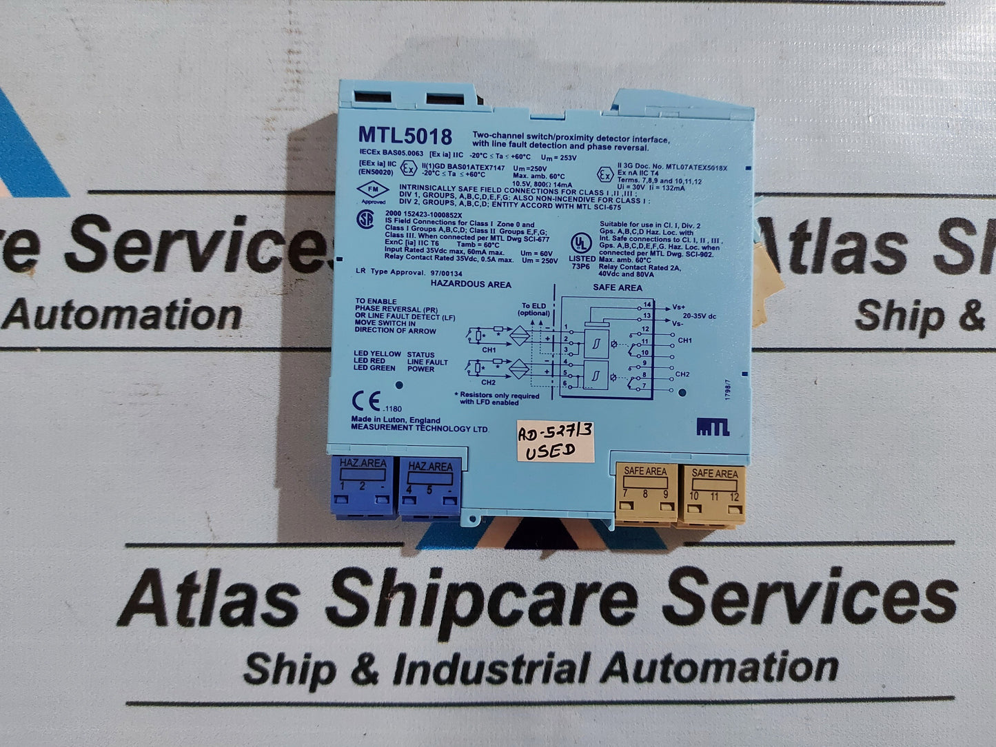 MTL MTL5018 TWO-CHANNEL SWITCH/PROXIMITY DETECTOR INTERFACE