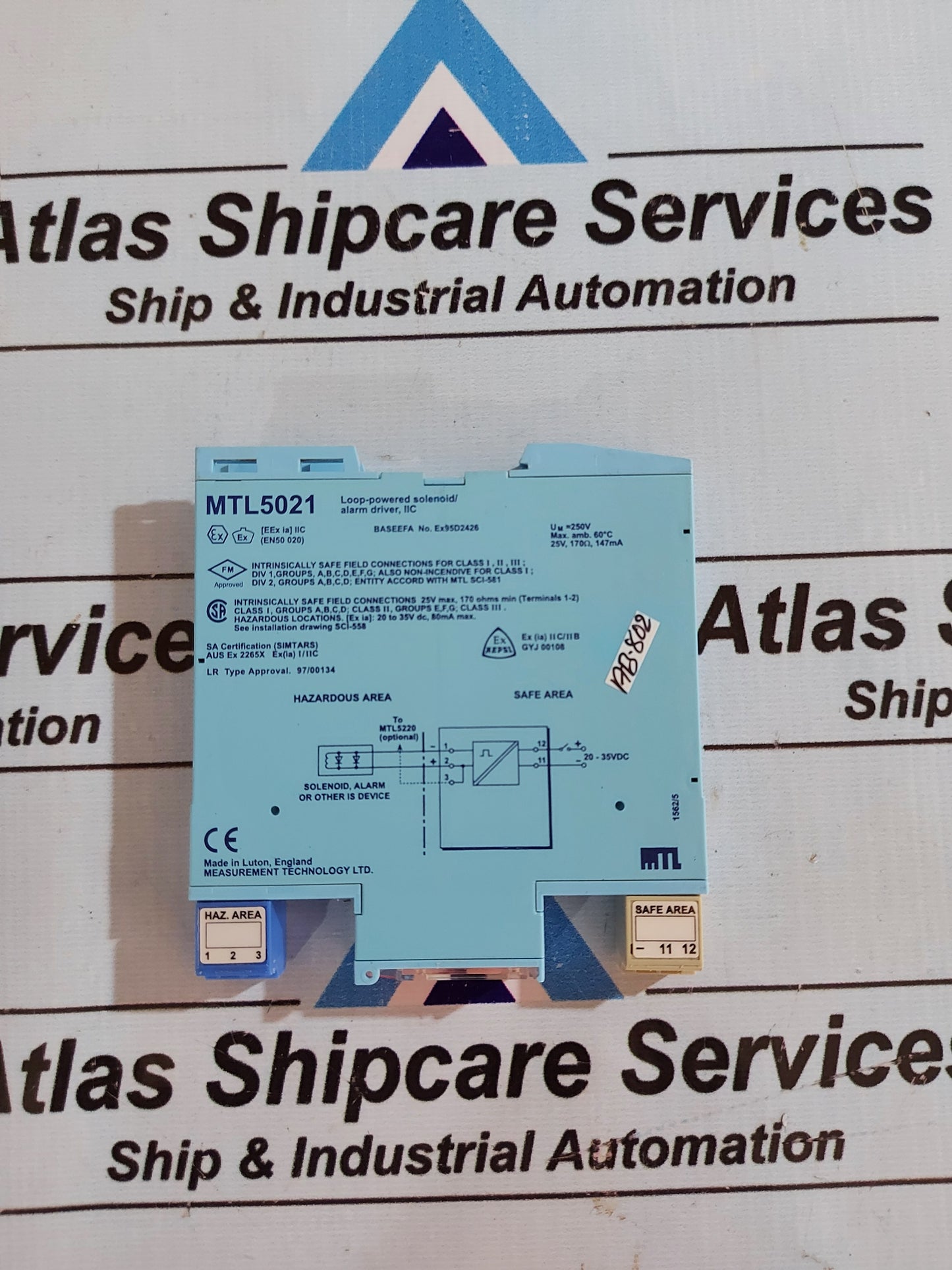 MTL MTL5021 LOOP-POWERED SOLENOID/ALARM DRIVER