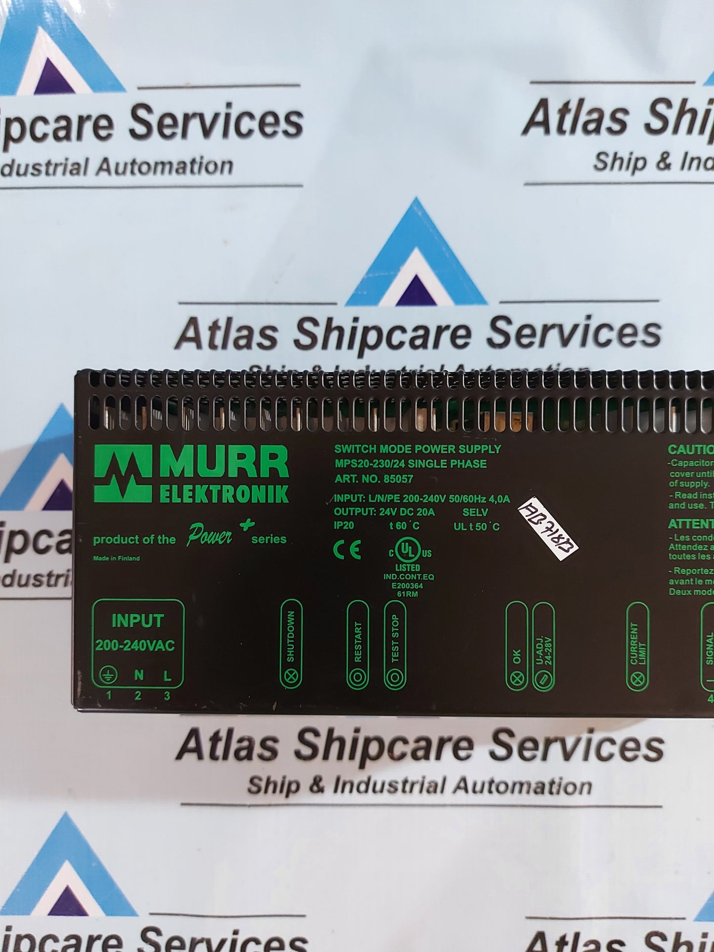 MURR ELEKTRONIK MPS20-230/24 SWITCH MODE POWER SUPPLY 85057