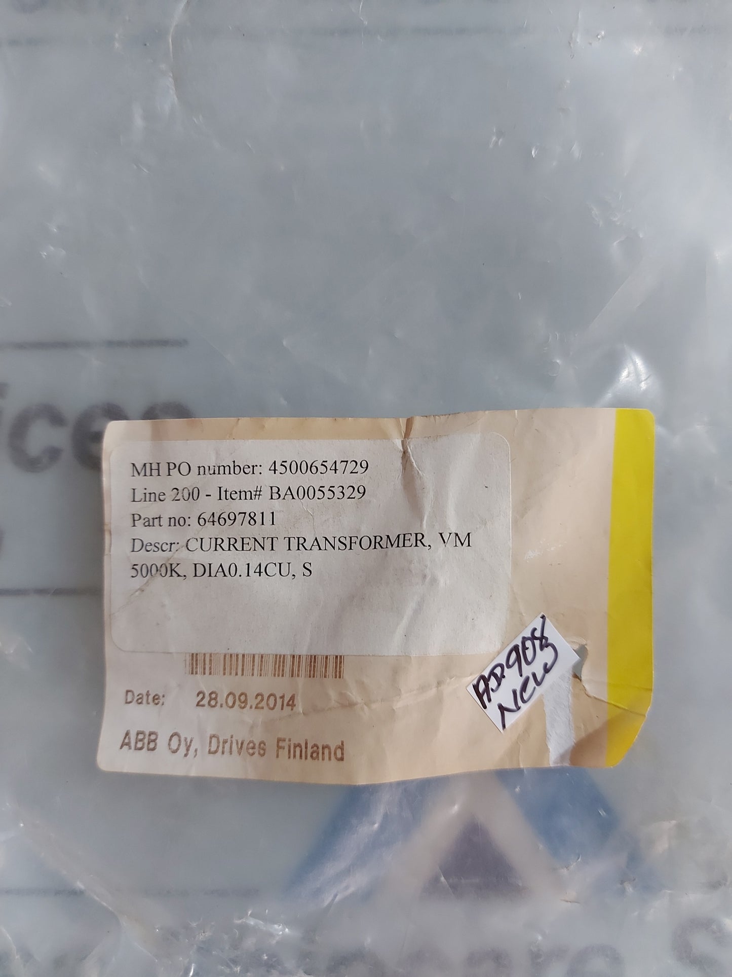 MUUNTOSAHKO TRAFOX 64697811C CURRENT TRANSFORMER