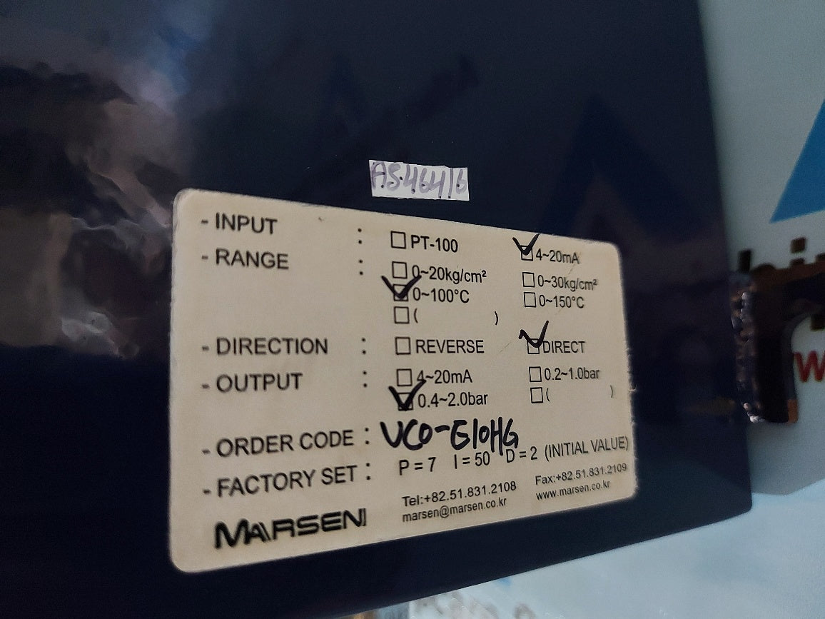 Marsen V-Con Automatic Valve Controller