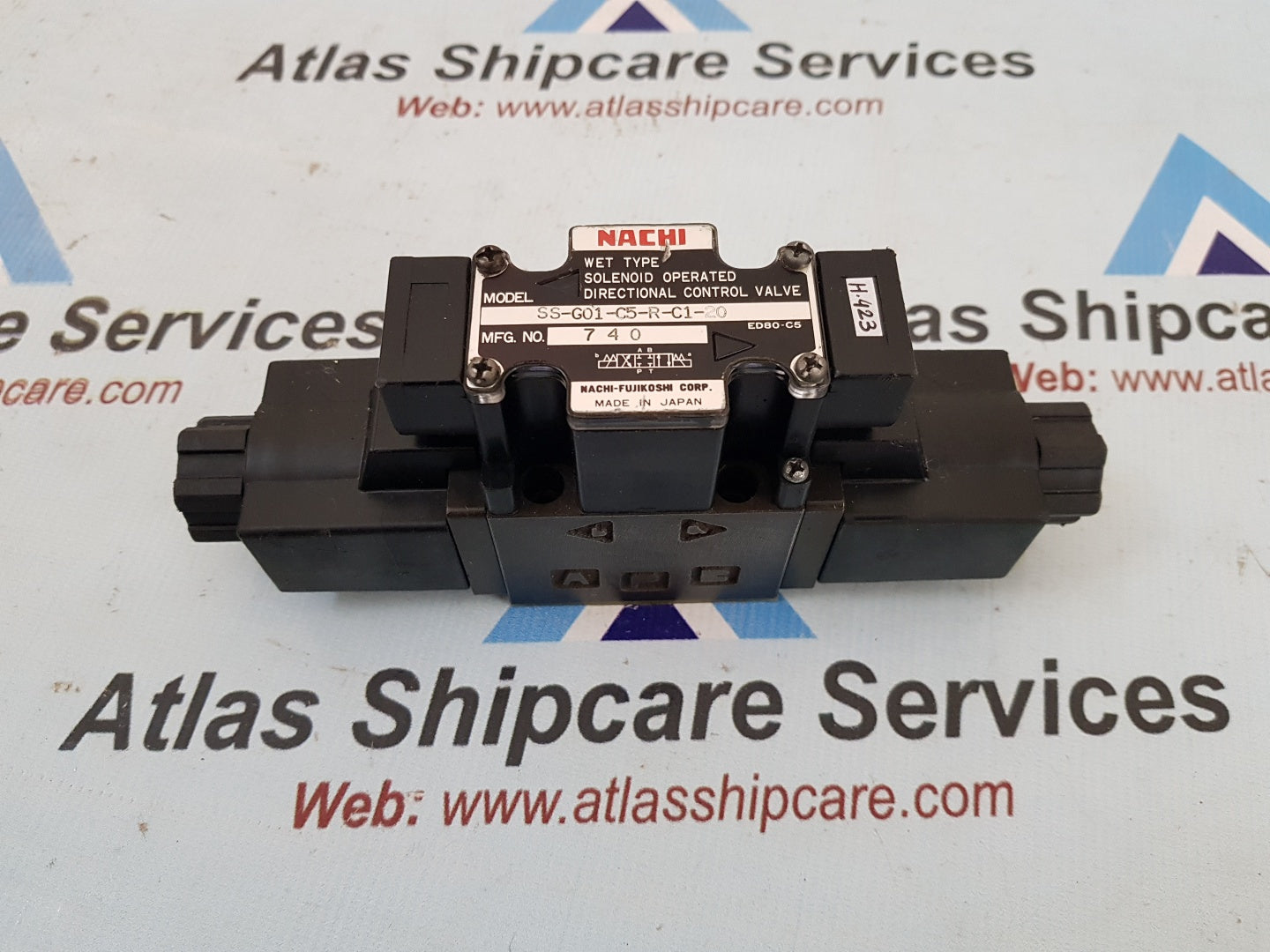 NACHI SS-G01-C5-R-C1-20 SOLENOID OPERATED DIRECTIONAL CONTROL VALVE H423