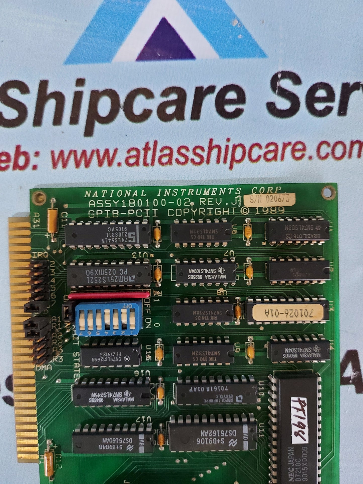 NATIONAL INSTRUMENT GPIB-PCII 180100-02 INTERFACE CARD