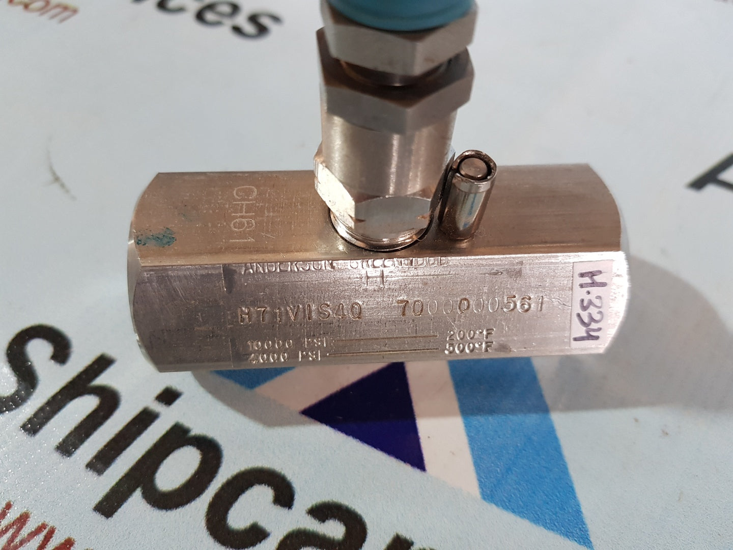 NEEDLE VALVE 10000 PSI 200'F H334