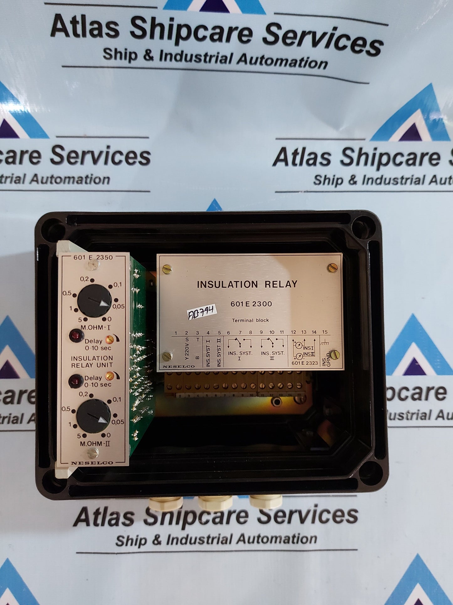 NESELCO 601 E 2300 INSULATION MONITORING RELAY TERMINAL BLOCK