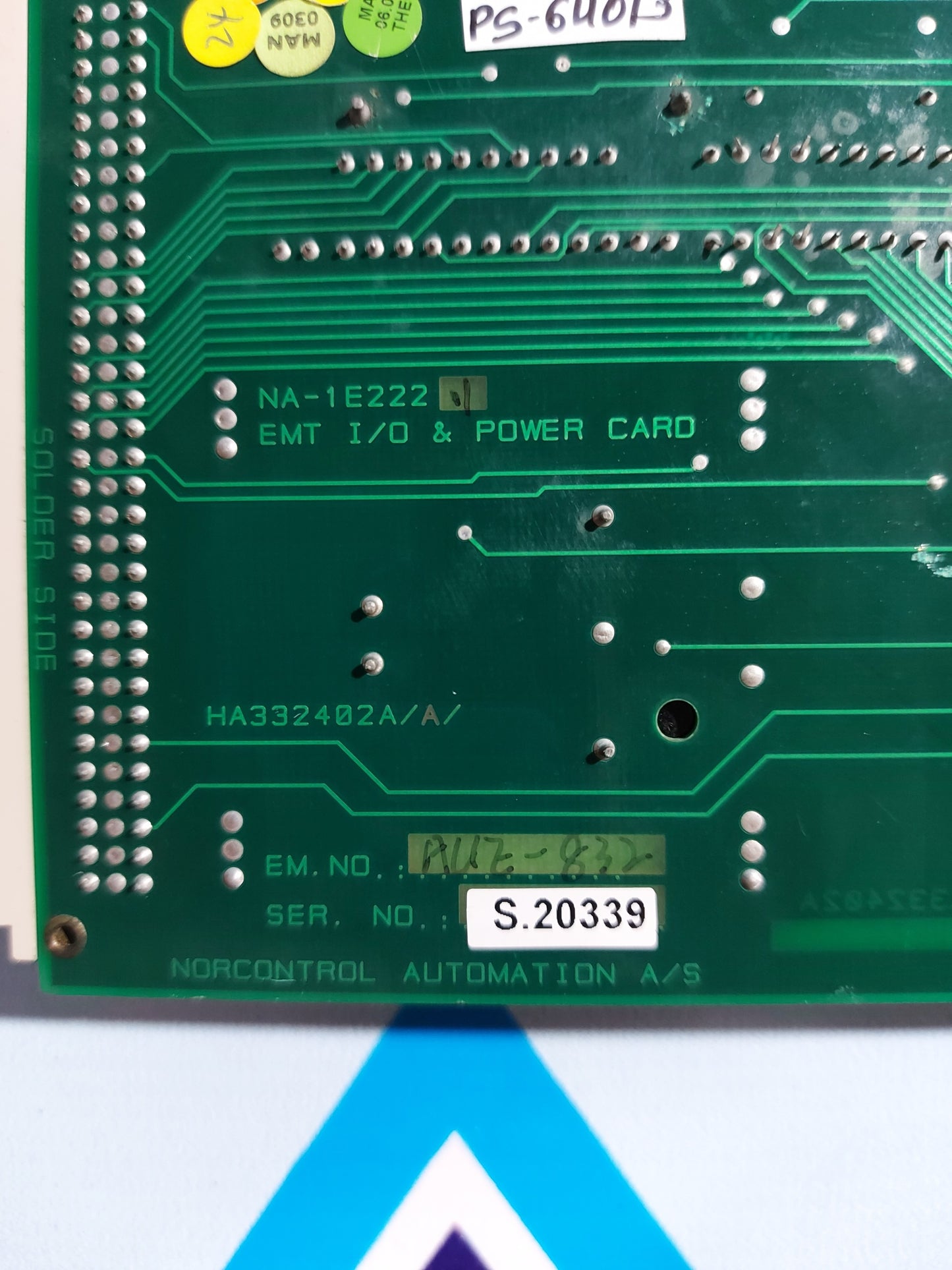 NORCONTROL NA-1E222.1 EMT I/O & POWER CARD HA332402A/A/A
