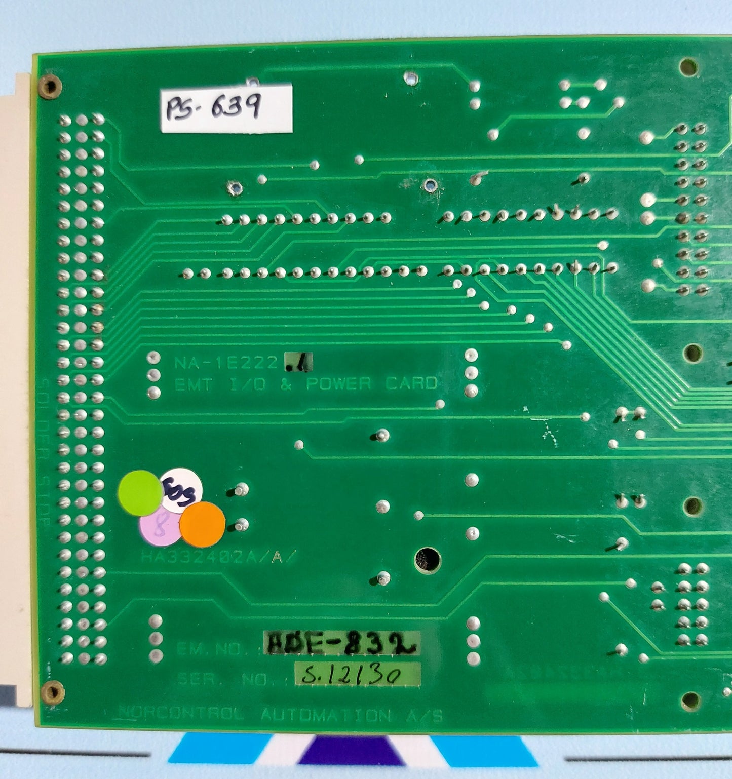 NORCONTROL NA-1E222.A EMT I/O & POWER CARD HA332402A/A/A